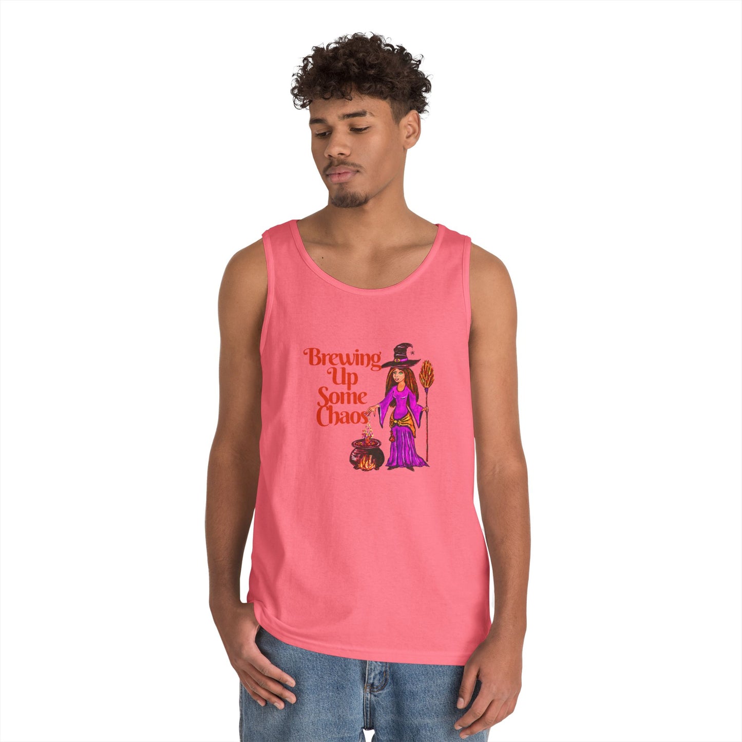 Brewing Up Some Chaos Unisex Heavy Cotton Tank Top