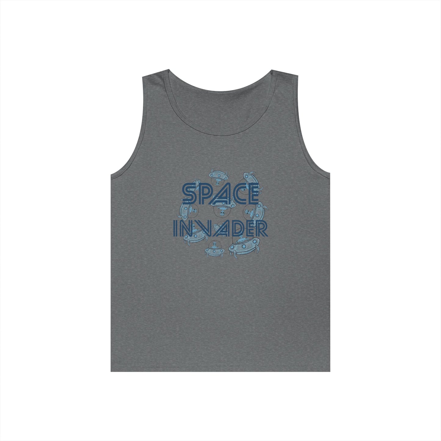 Space Invader Unisex Heavy Cotton Tank Top
