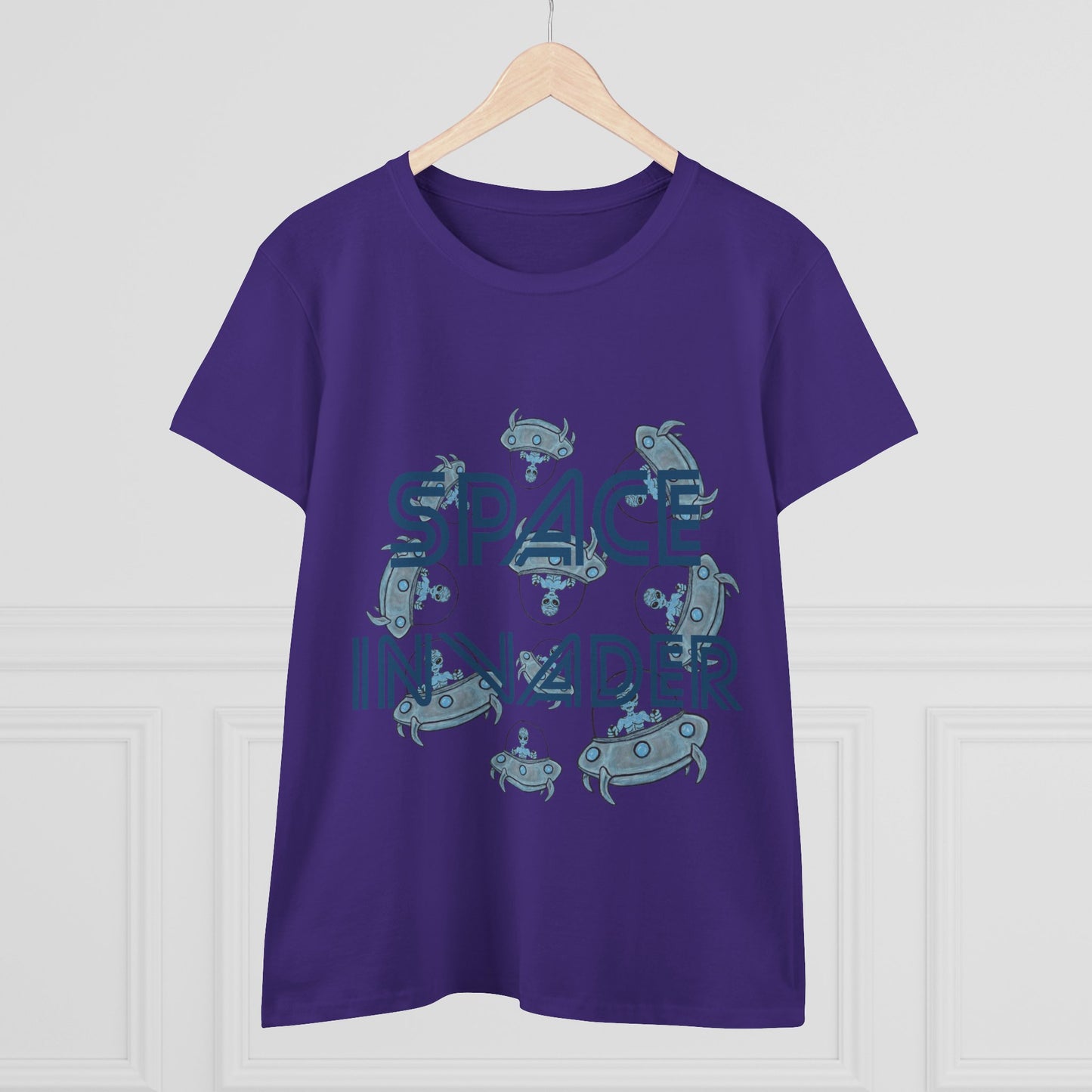 Space Invader Women's Midweight Cotton Tee