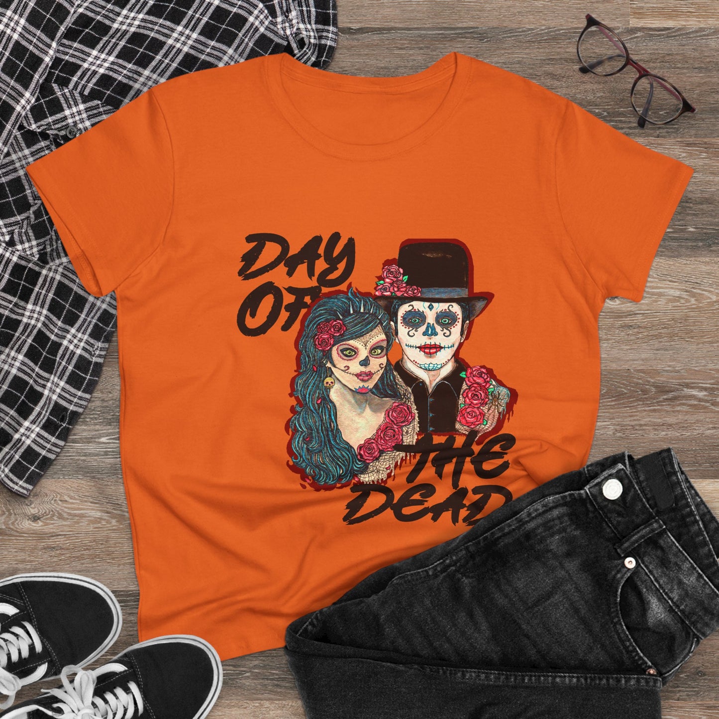 Day of the Dead Women's Midweight Cotton Tee