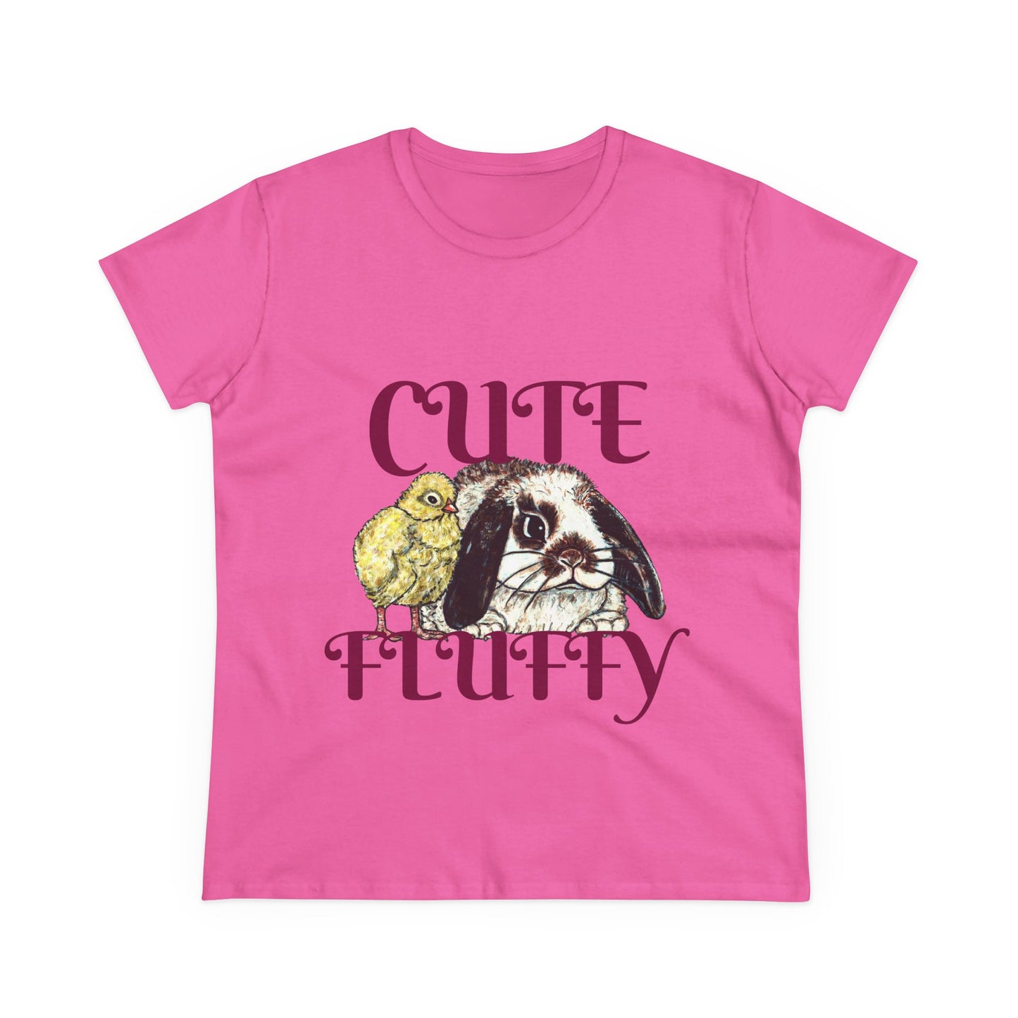 Cute and Fluffy Women's Midweight Cotton Tee
