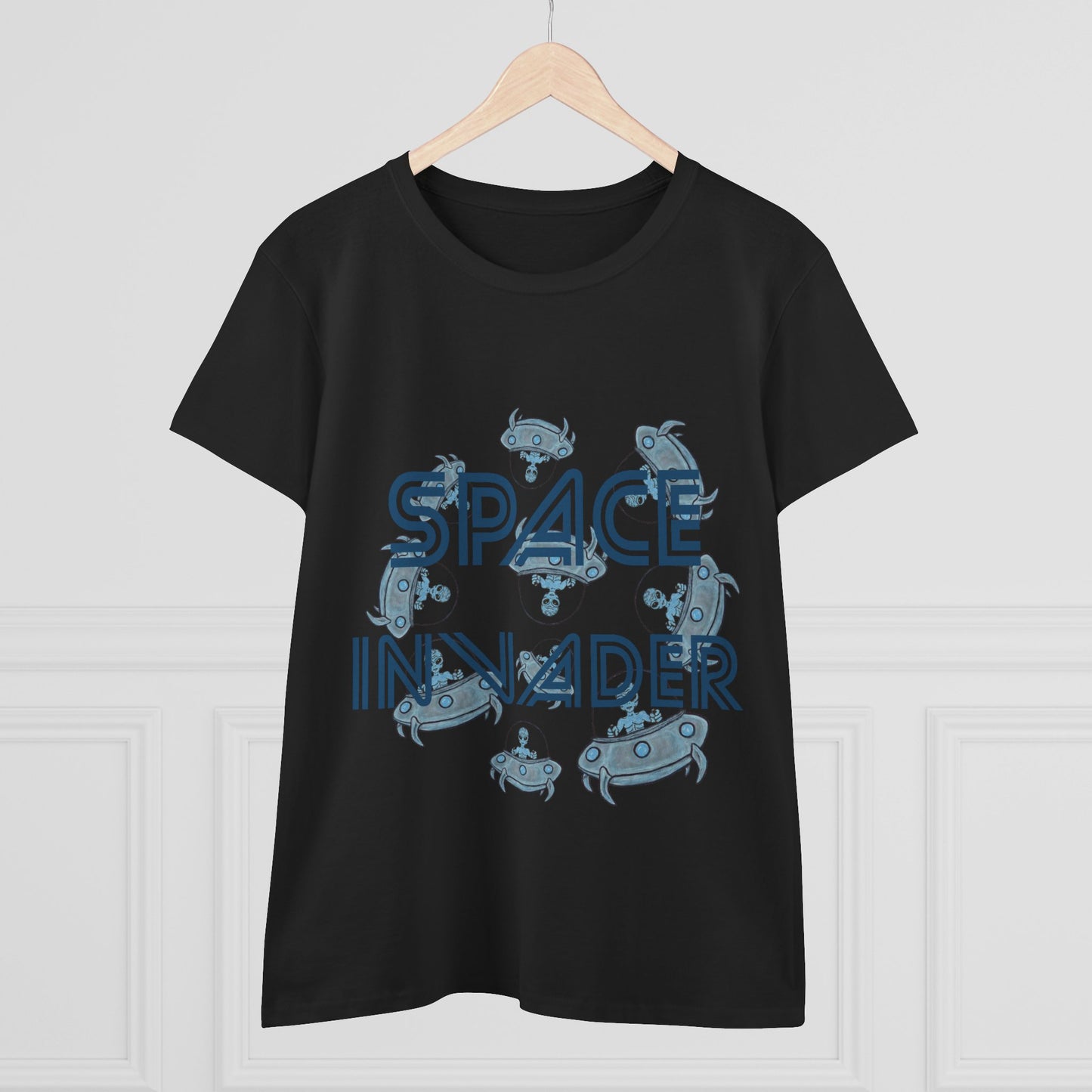 Space Invader Women's Midweight Cotton Tee
