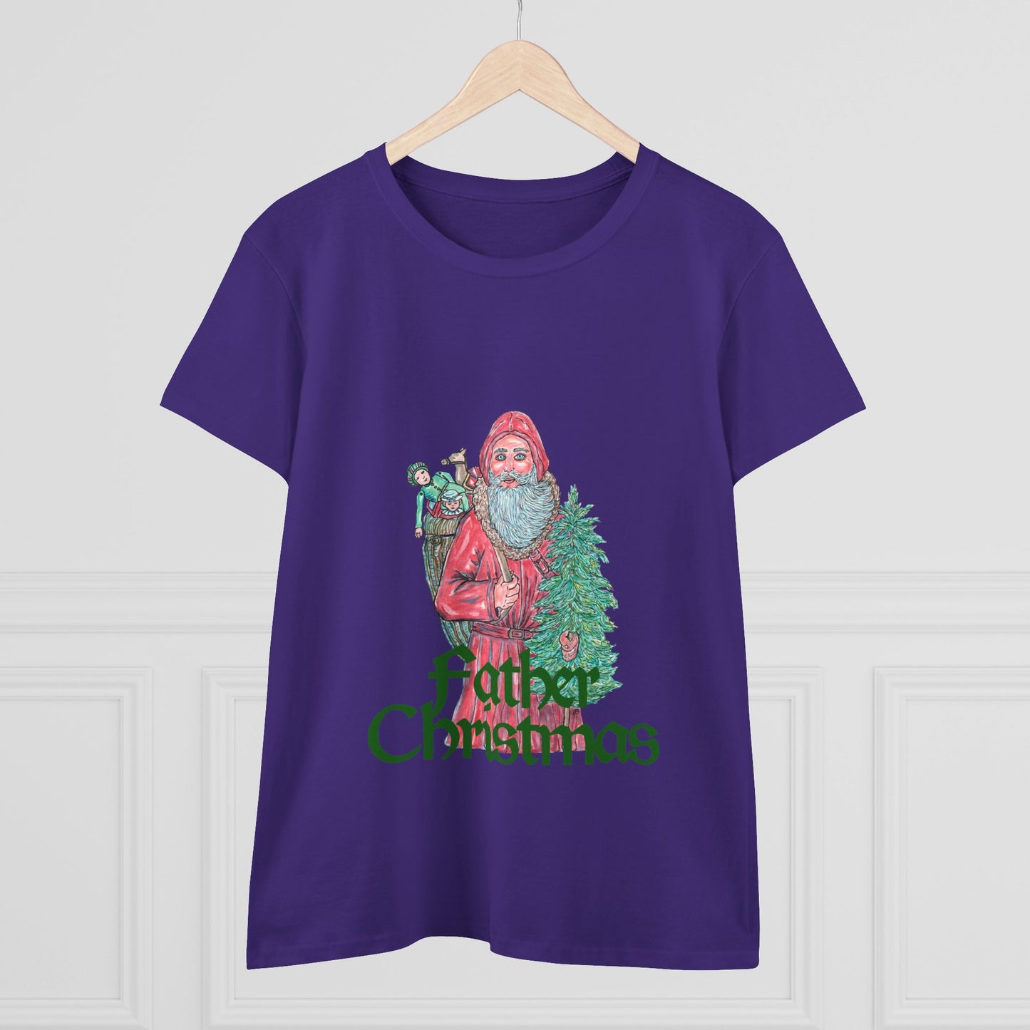 Father Christmas Women's Midweight Cotton Tee
