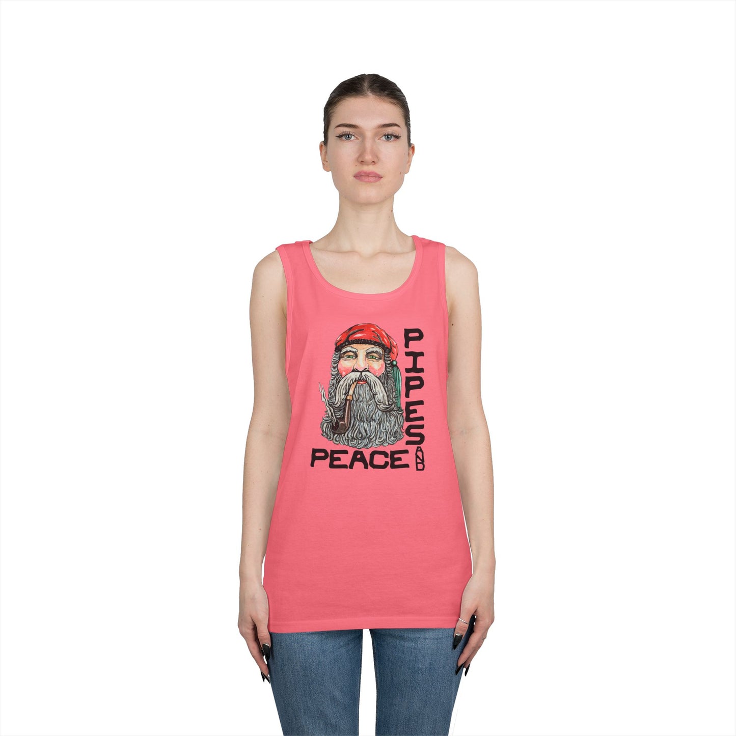 Pipes and Peace Unisex Heavy Cotton Tank Top