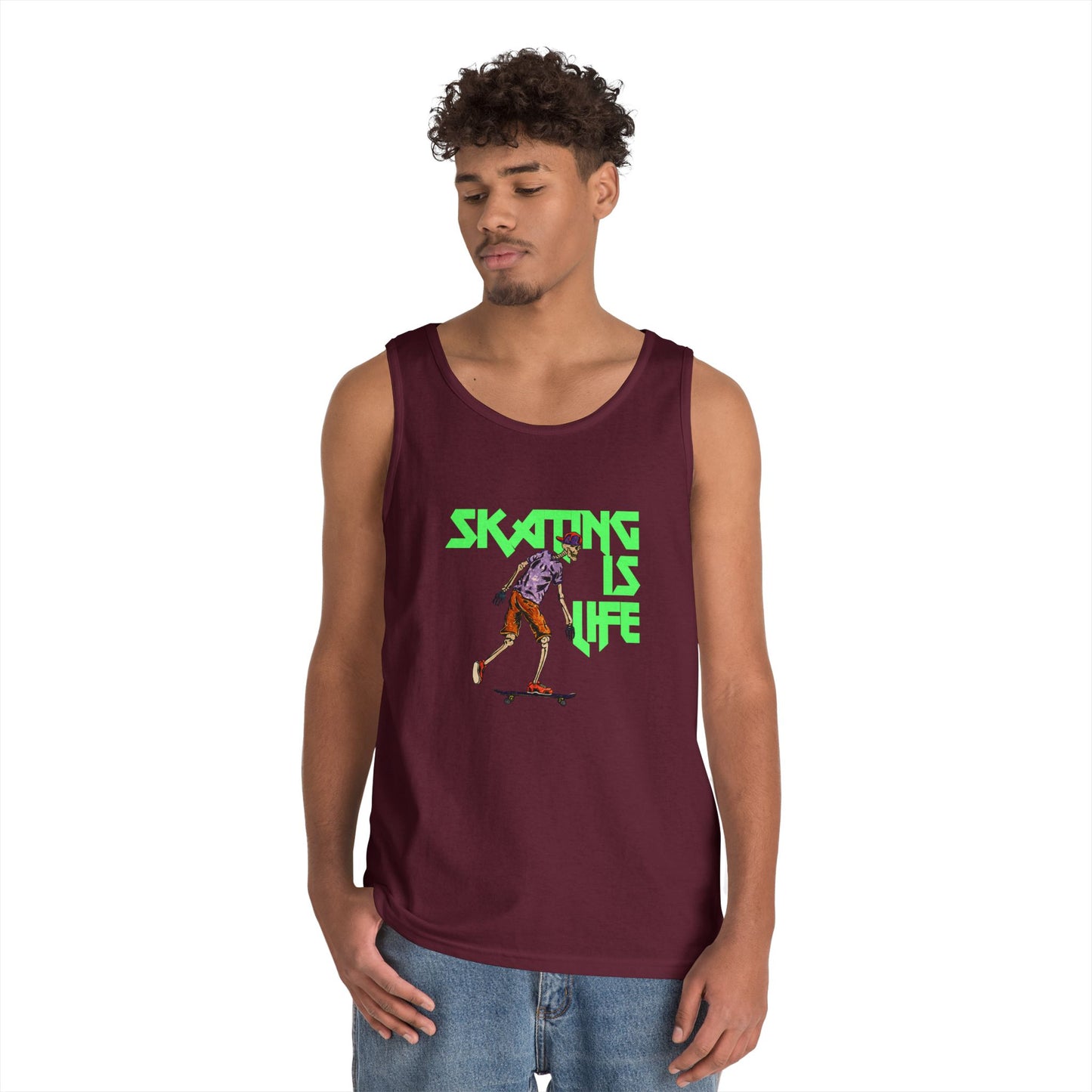 Skating is Life Unisex Heavy Cotton Tank Top