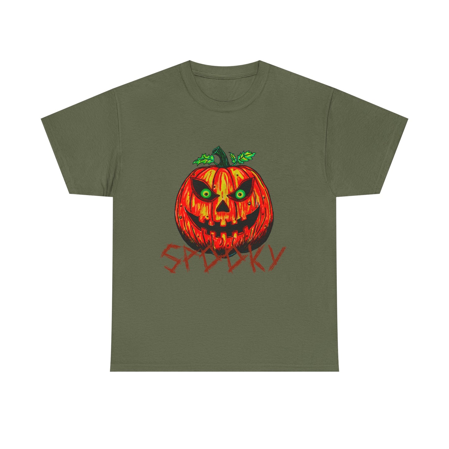 Spooky Jack-o-Lantern Unisex Heavy Cotton Tee