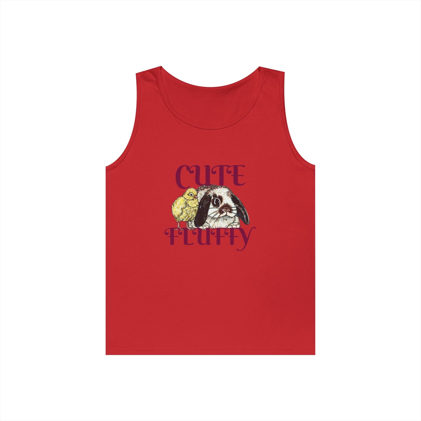 Cute and Fluffy Unisex Heavy Cotton Tank Top