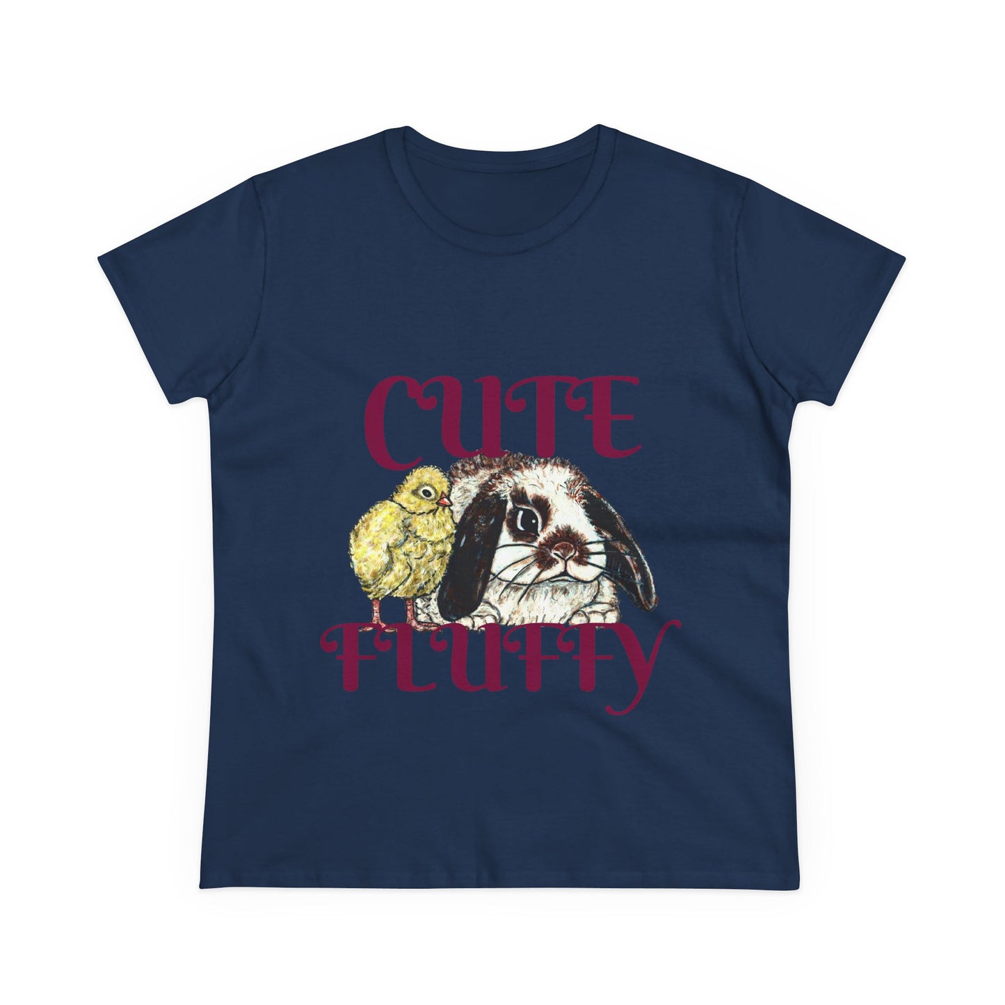 Cute and Fluffy Women's Midweight Cotton Tee