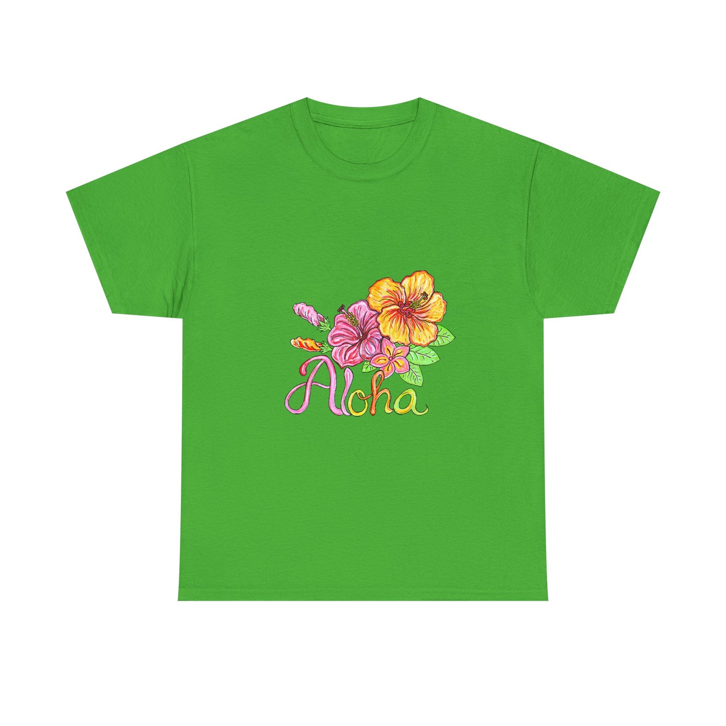 Aloha Flower Unisex Heavy Cotton Tee