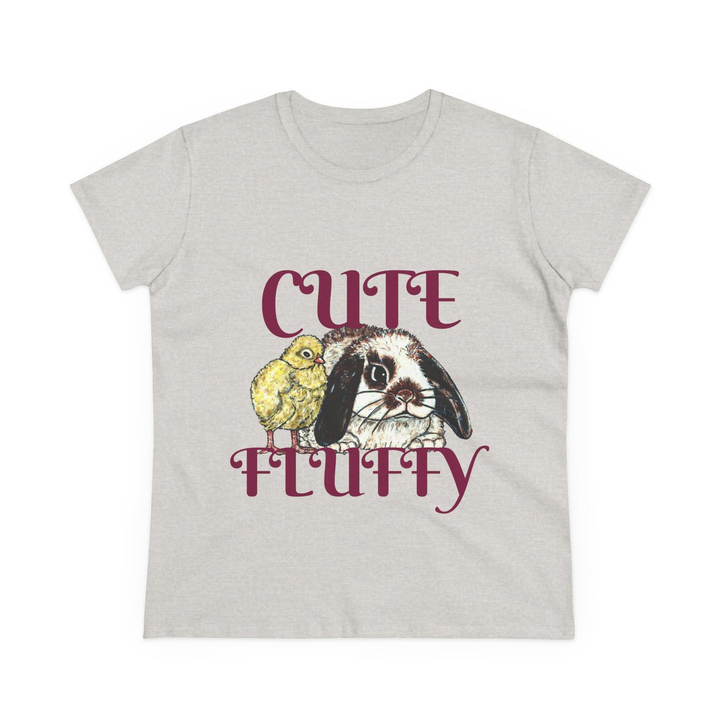 Cute and Fluffy Women's Midweight Cotton Tee