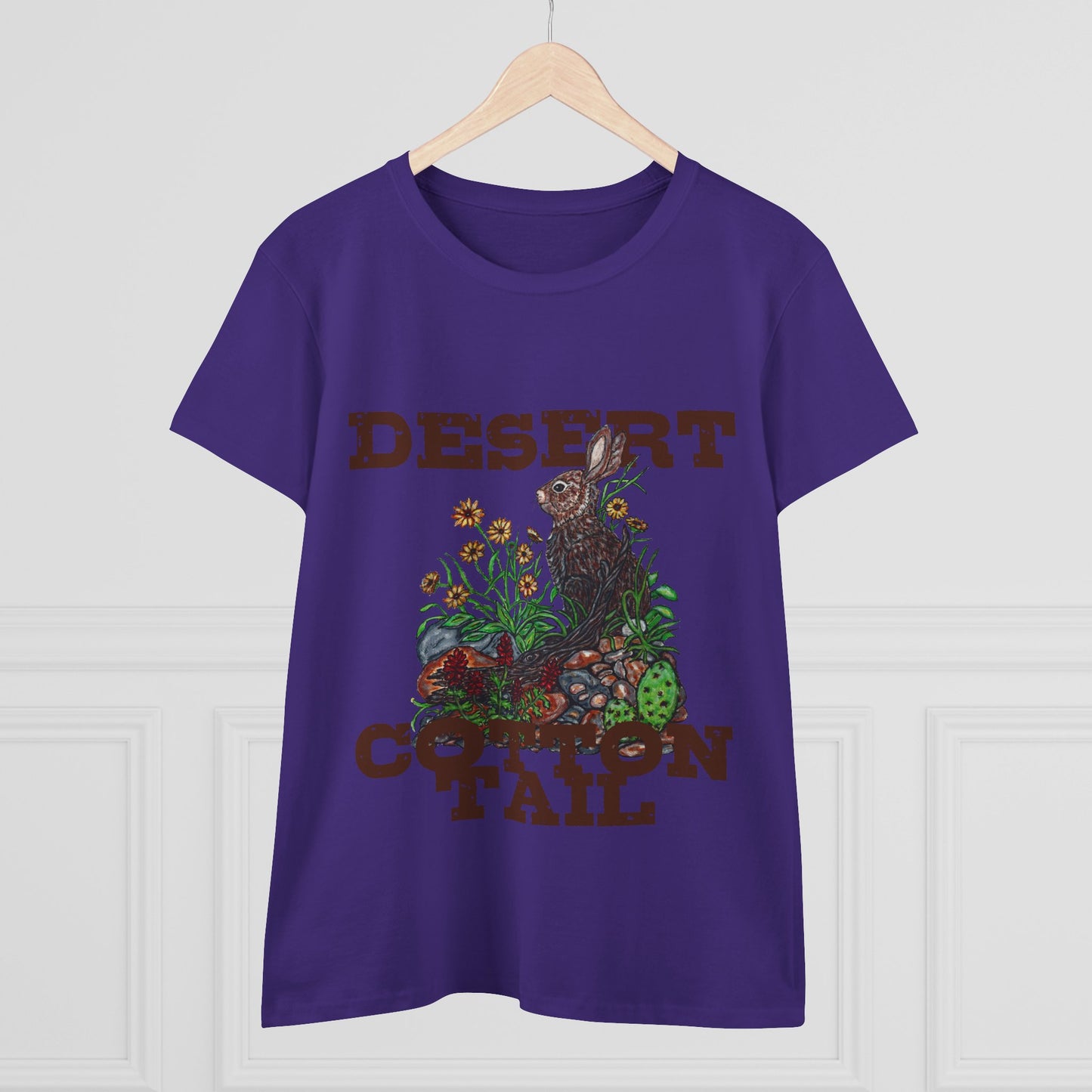 Desert Cottontail Women's Midweight Cotton Tee