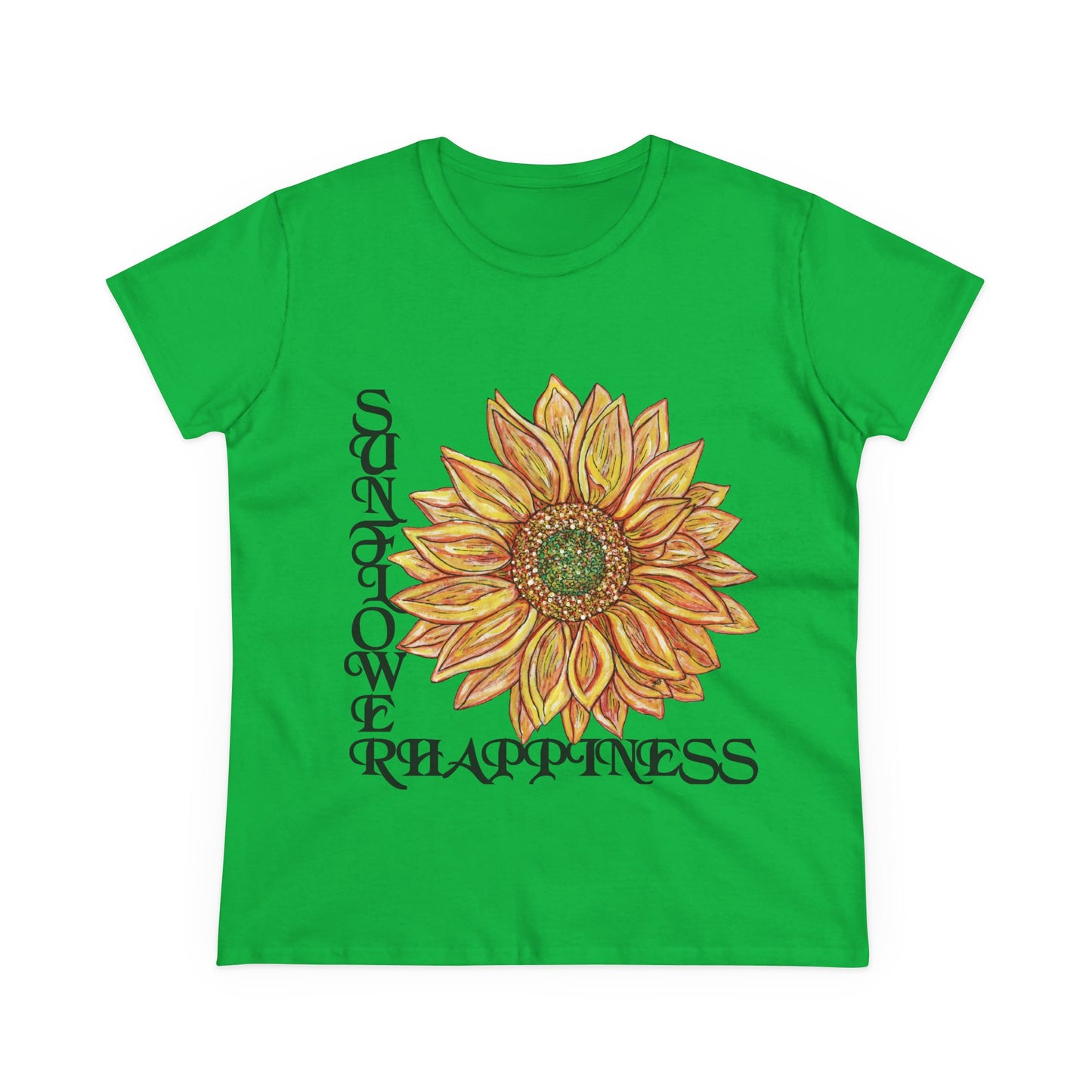 Sunflower and Happiness Women's Midweight Cotton Tee