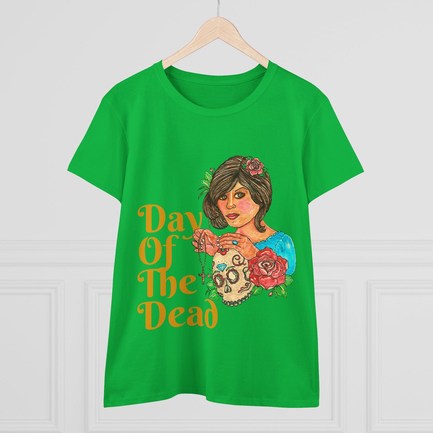 Day of the Dead Women's Midweight Cotton Tee