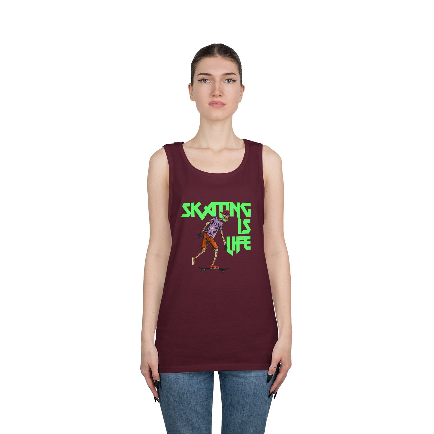 Skating is Life Unisex Heavy Cotton Tank Top