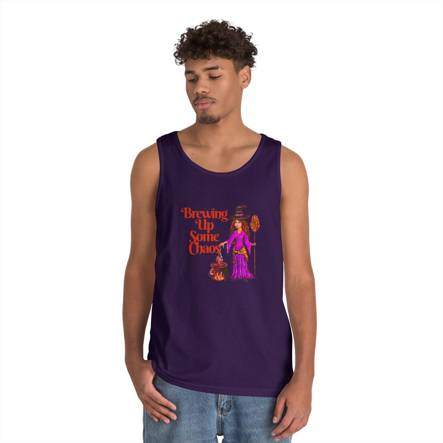 Brewing Up Some Chaos Unisex Heavy Cotton Tank Top