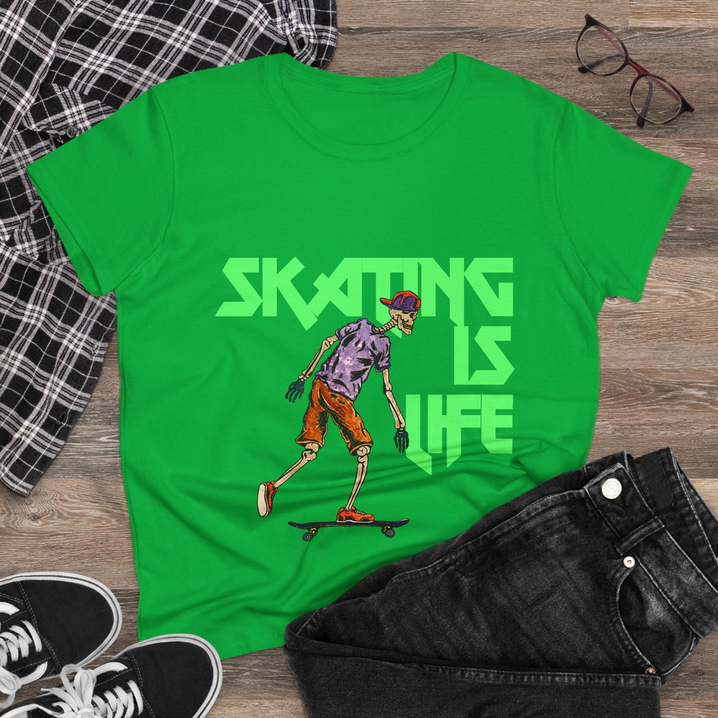 Skating is Life Women's Midweight Cotton Tee