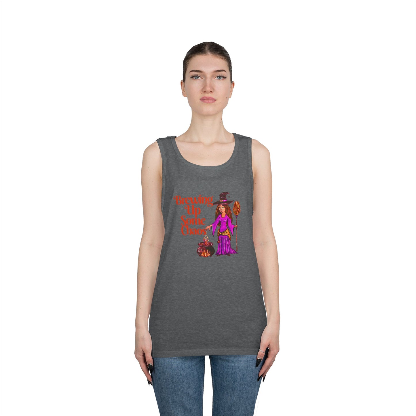 Brewing Up Some Chaos Unisex Heavy Cotton Tank Top