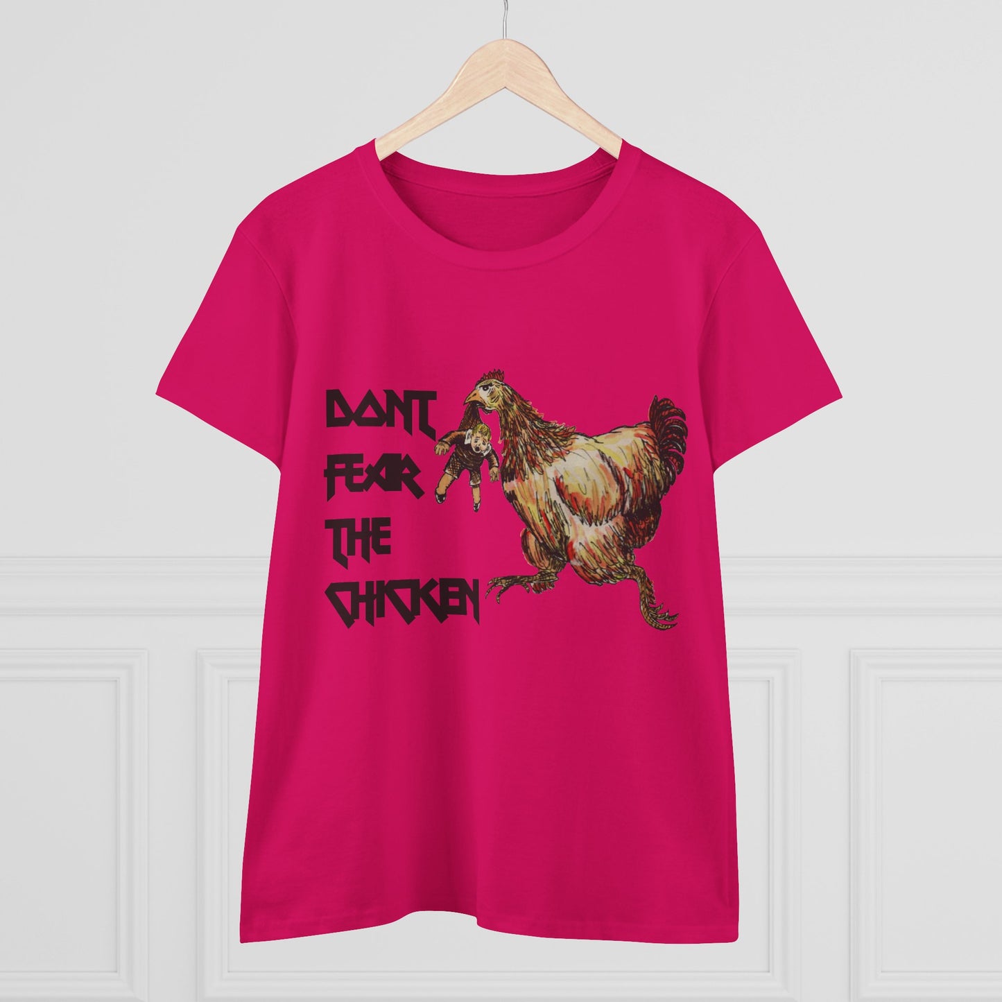Don't Fear the Chicken Women's Midweight Cotton Tee