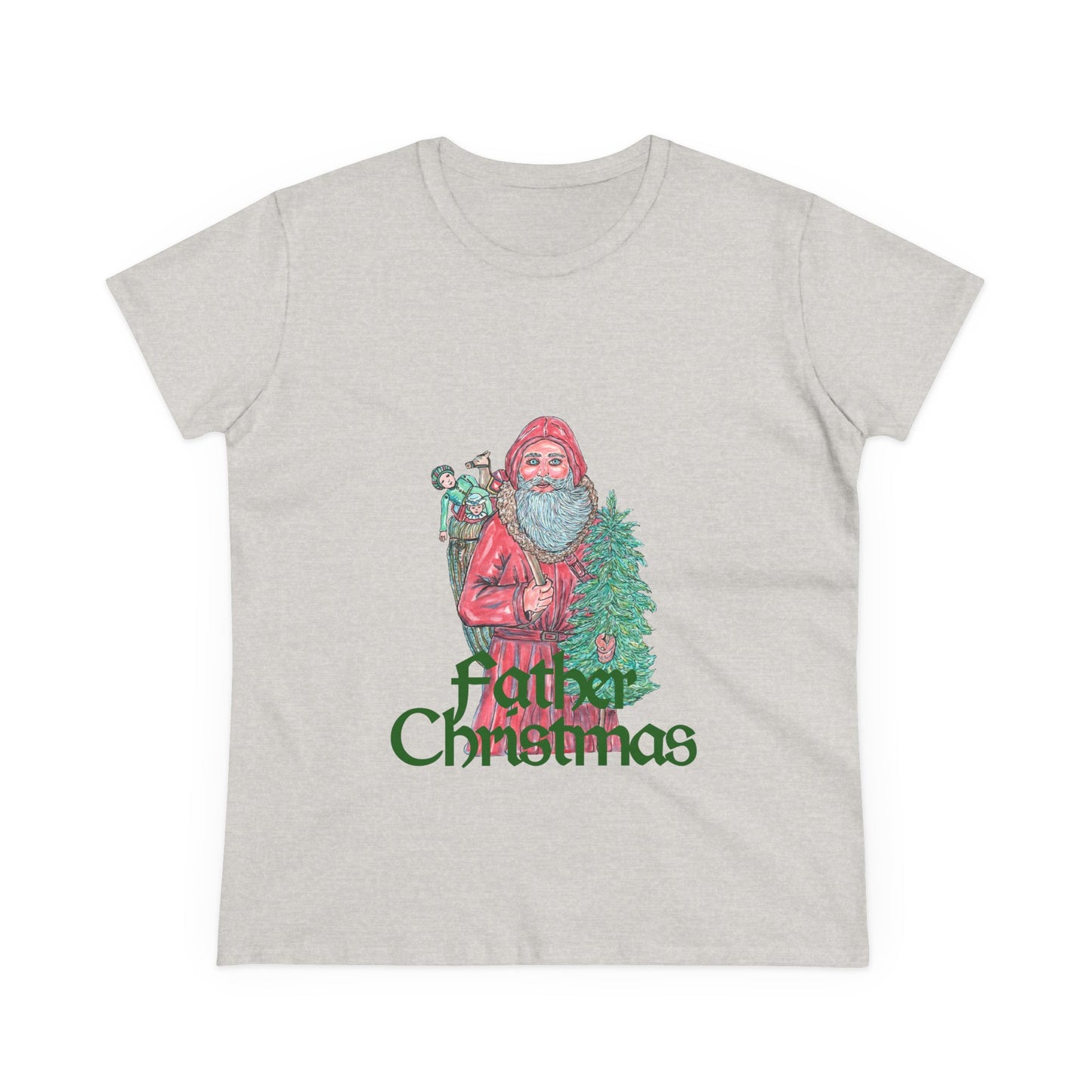 Father Christmas Women's Midweight Cotton Tee