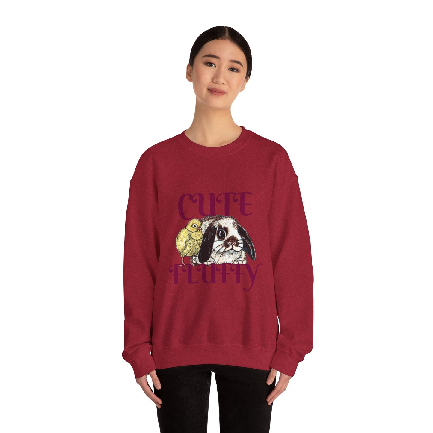 Cute and Fluffy Unisex Heavy Blend™ Crewneck Sweatshirt