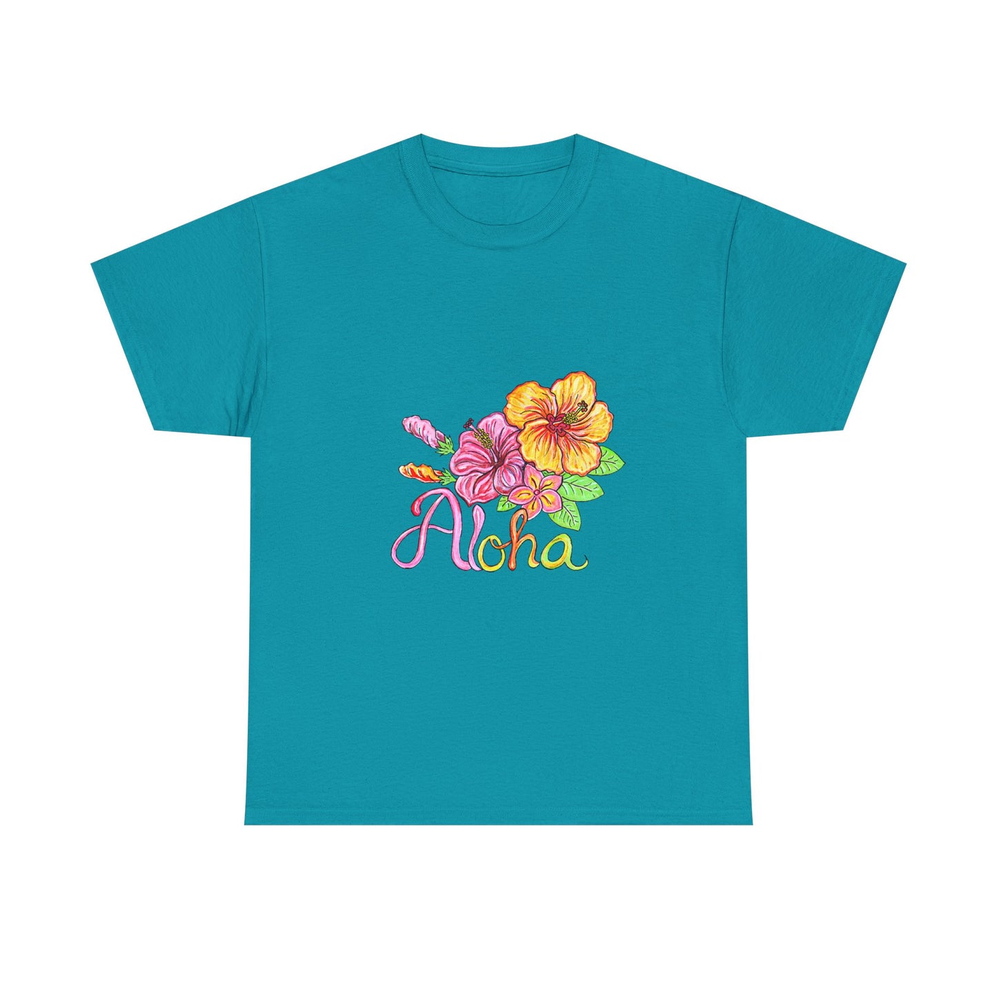 Aloha Flower Unisex Heavy Cotton Tee