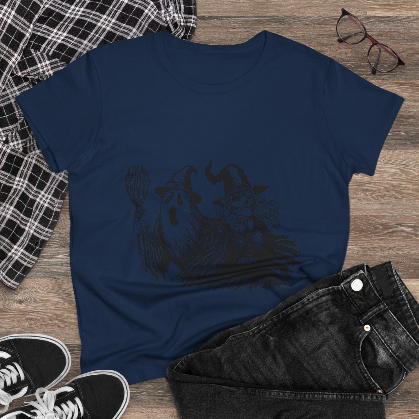 Witch and Ghost Women's Midweight Cotton Tee