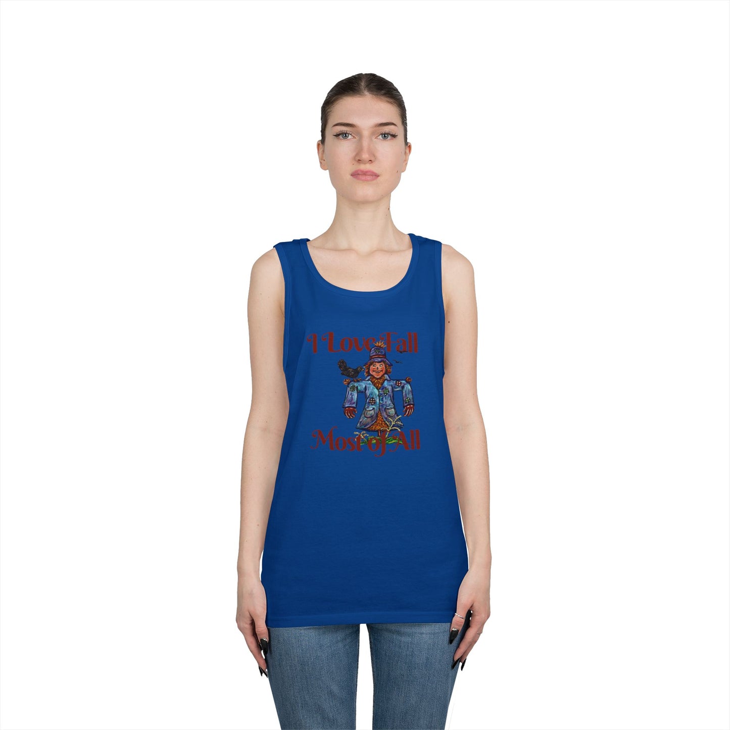 I Love Fall Most of All Unisex Heavy Cotton Tank Top