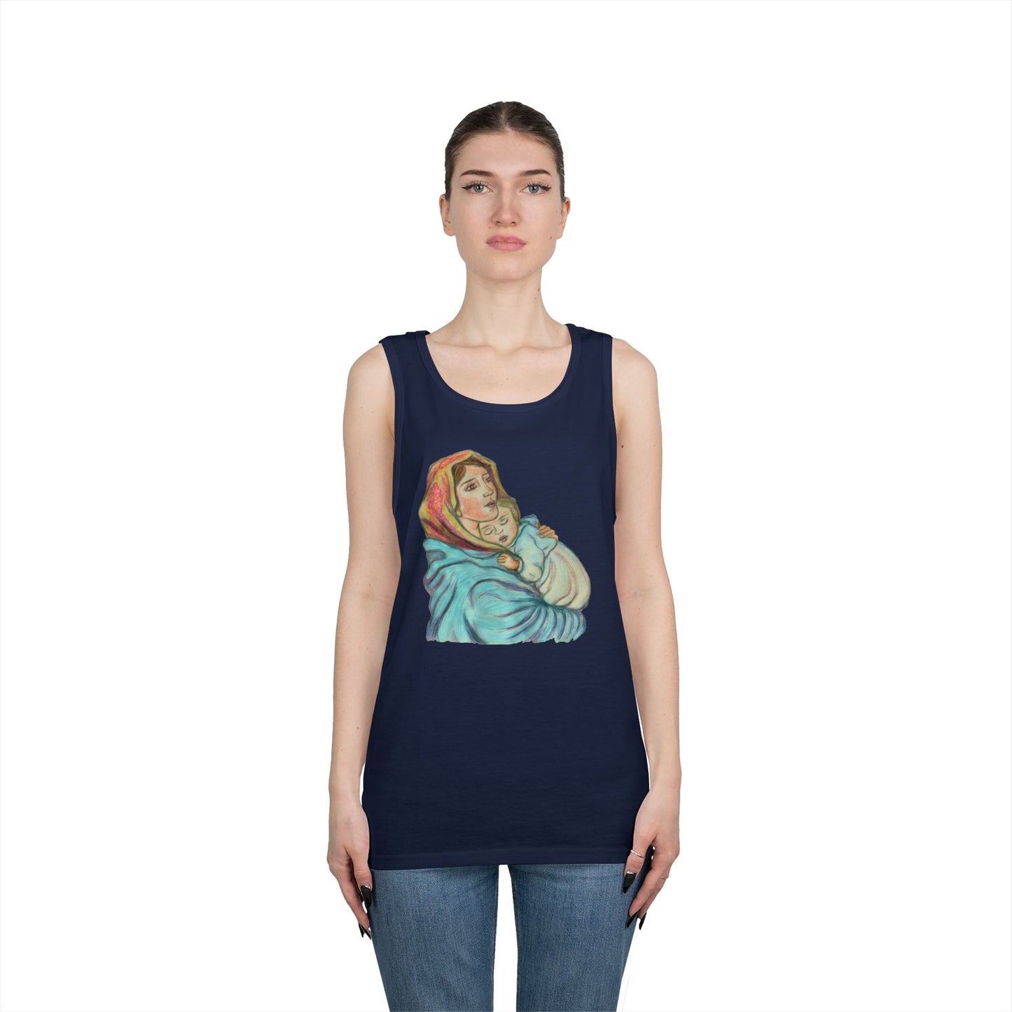 Mother and Child Unisex Heavy Cotton Tank Top
