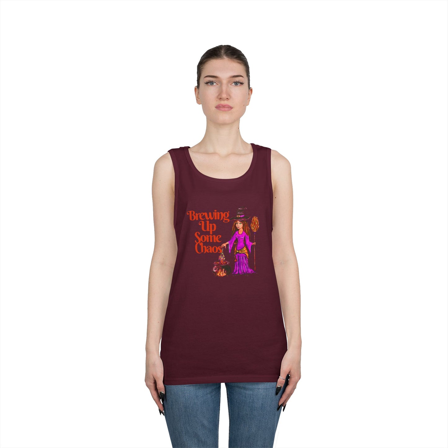 Brewing Up Some Chaos Unisex Heavy Cotton Tank Top