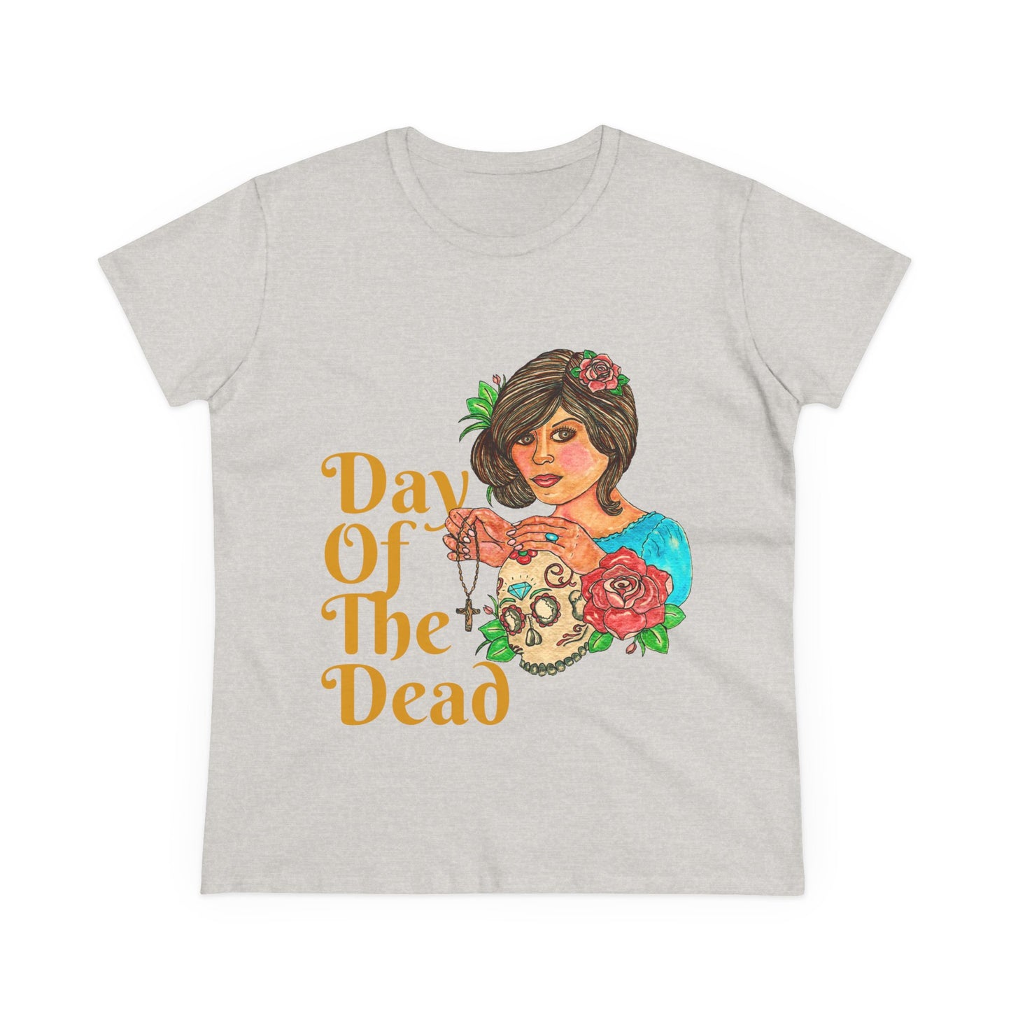 Day of the Dead Women's Midweight Cotton Tee