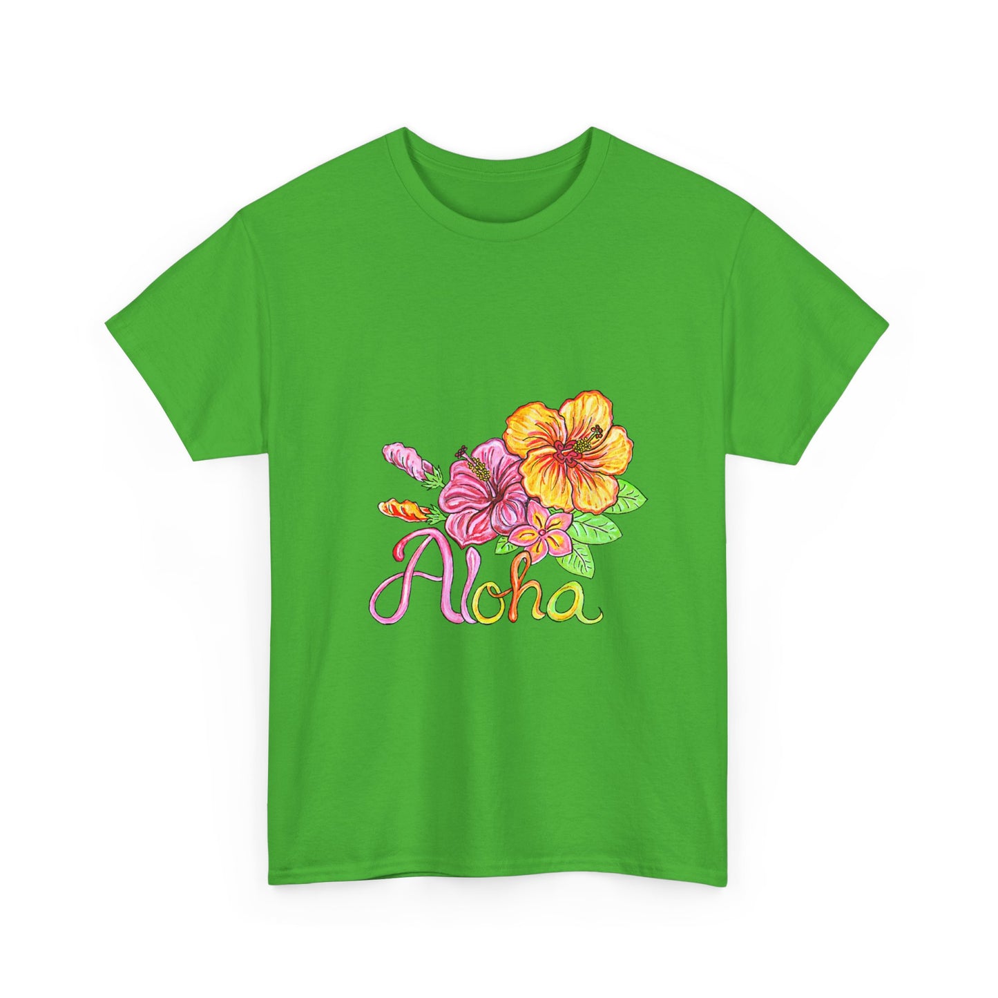Aloha Flower Unisex Heavy Cotton Tee