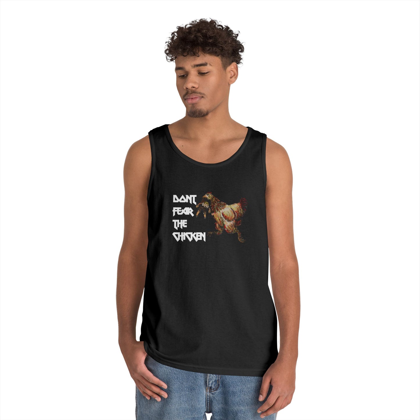Don't Fear the Chicken Unisex Heavy Cotton Tank Top