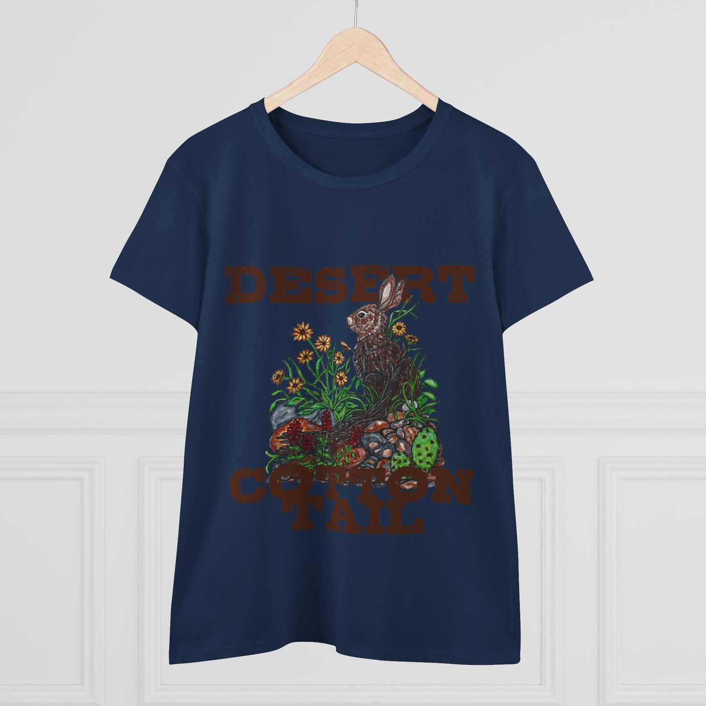 Desert Cottontail Women's Midweight Cotton Tee