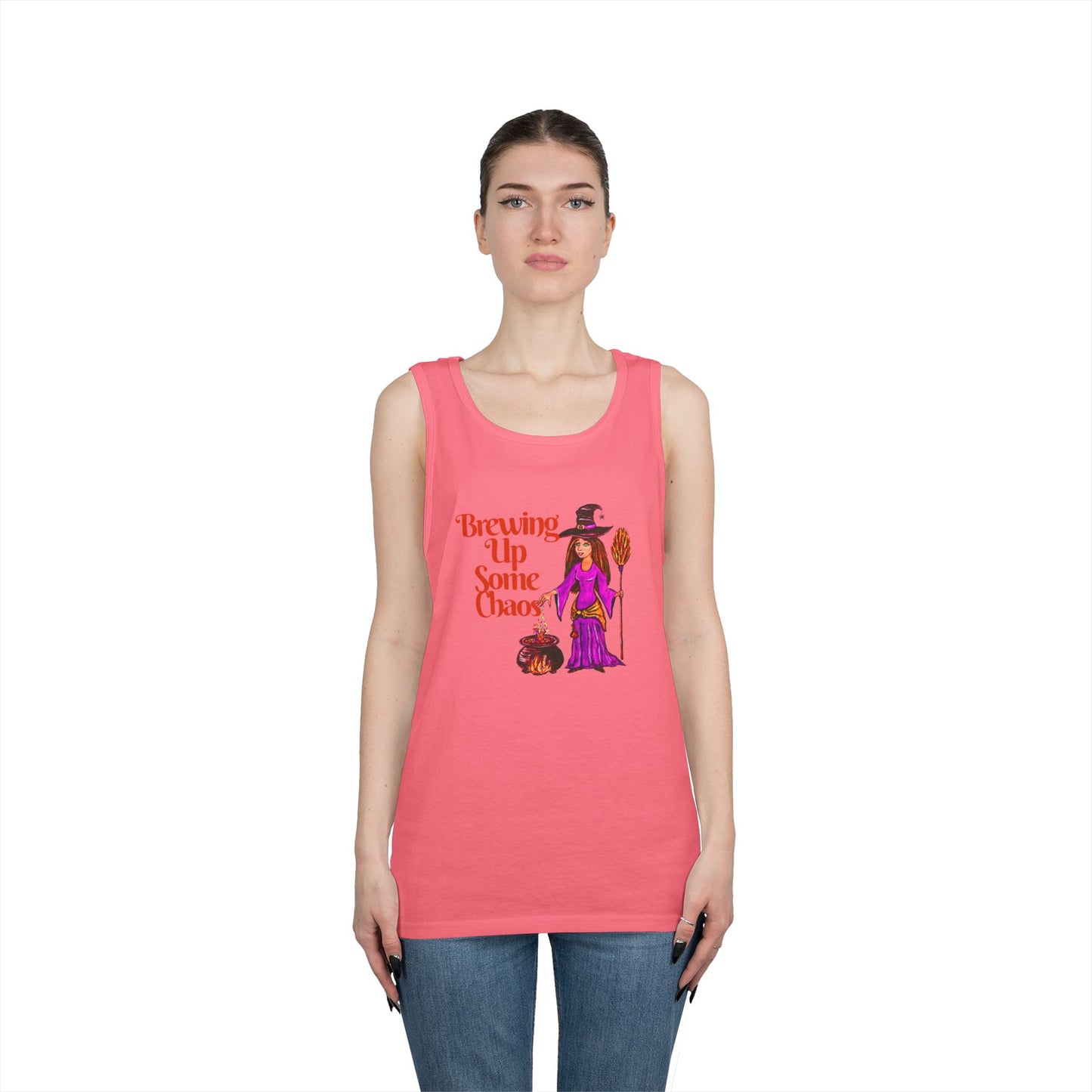 Brewing Up Some Chaos Unisex Heavy Cotton Tank Top