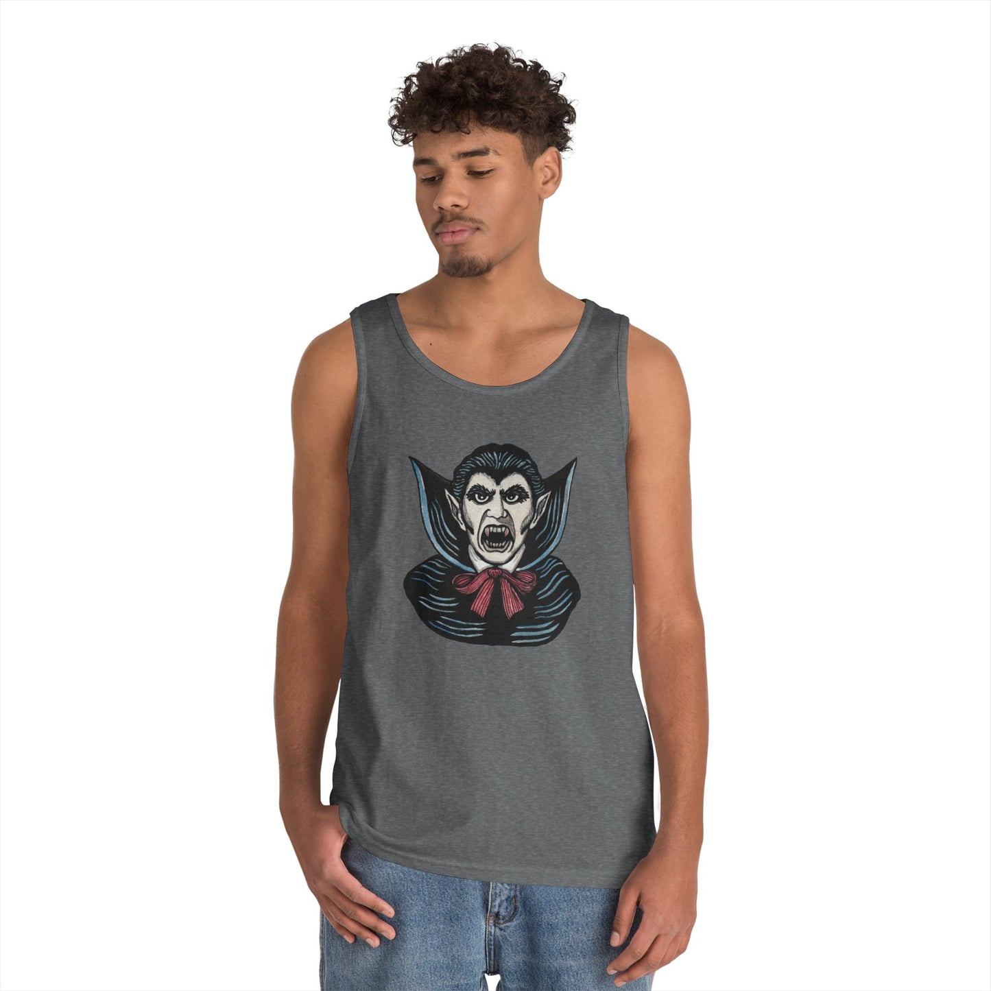 Dracula Unisex Heavy Cotton Tank Top