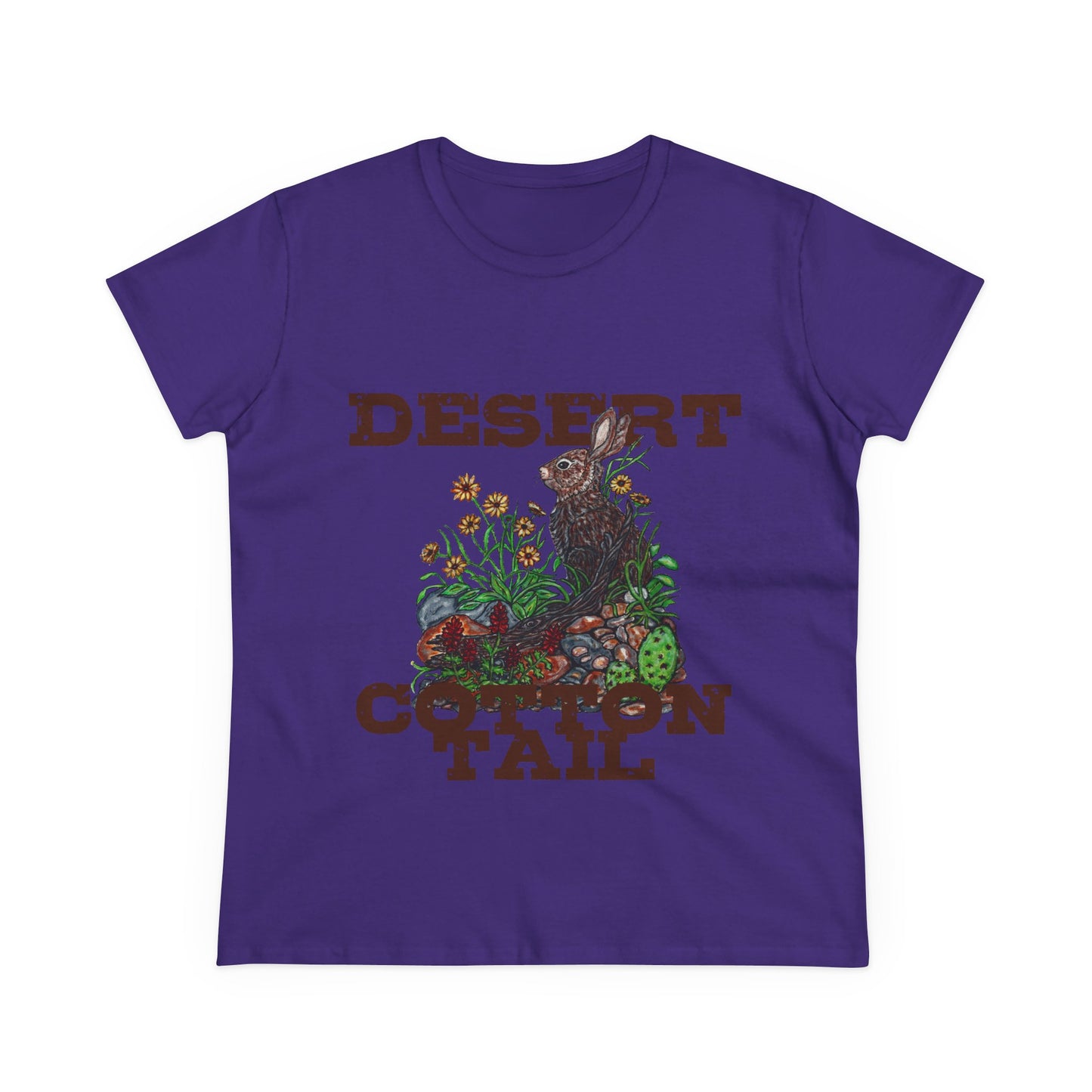 Desert Cottontail Women's Midweight Cotton Tee
