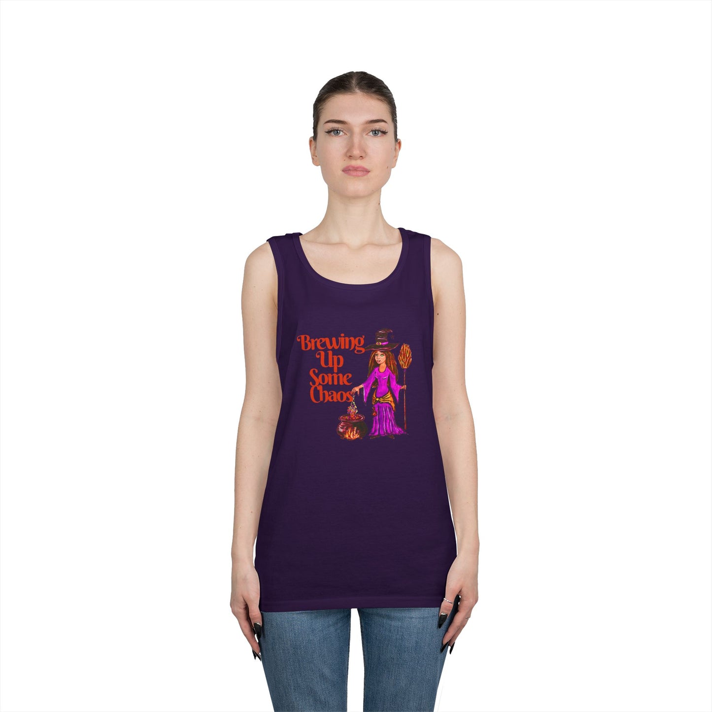 Brewing Up Some Chaos Unisex Heavy Cotton Tank Top