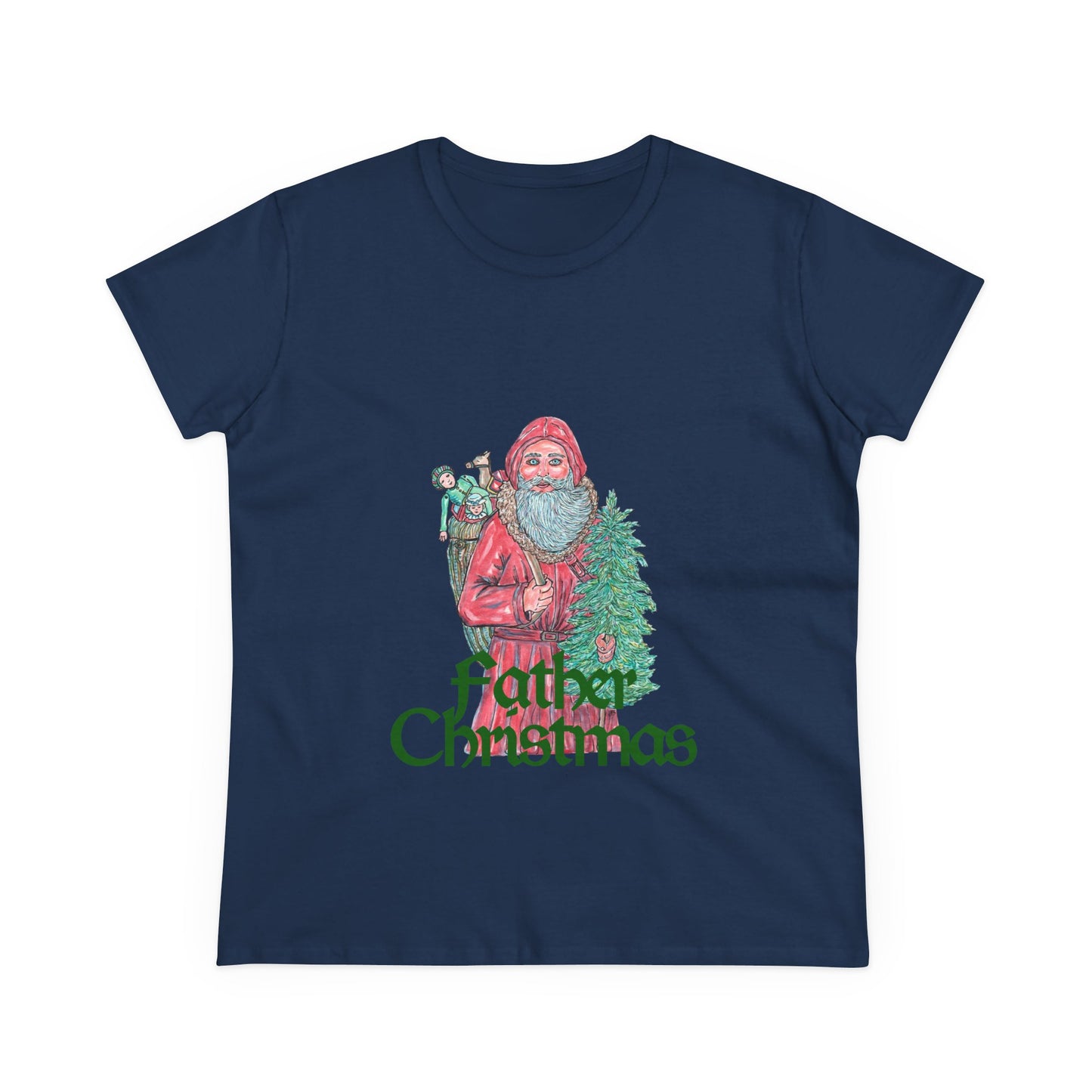 Father Christmas Women's Midweight Cotton Tee