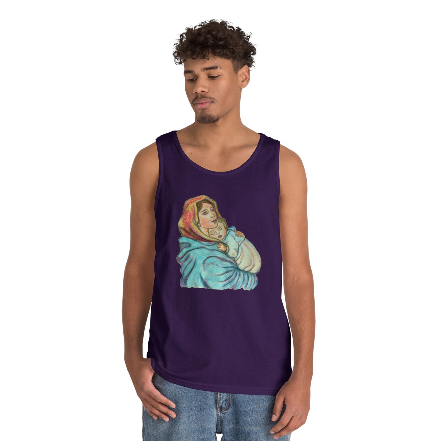 Mother and Child Unisex Heavy Cotton Tank Top