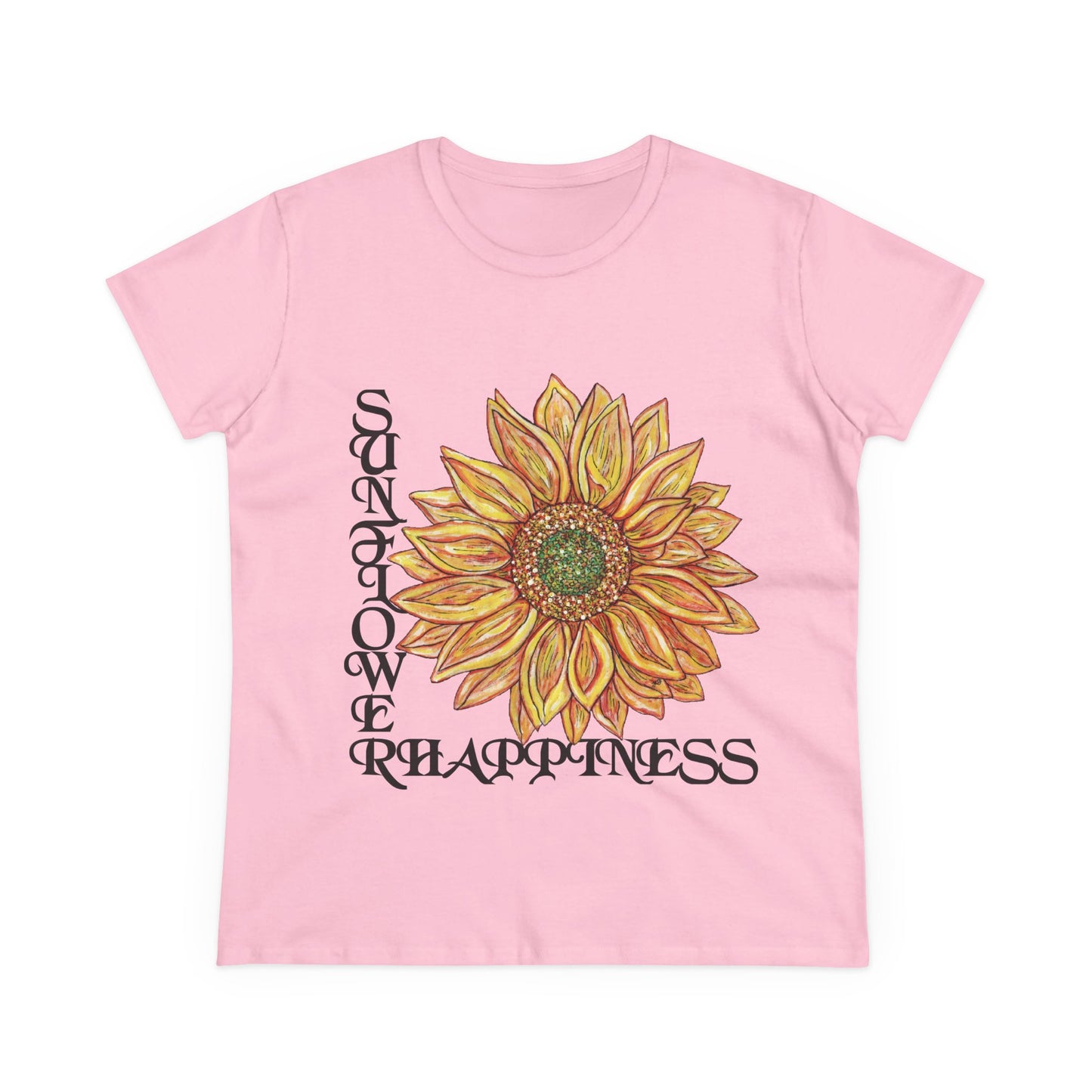 Sunflower and Happiness Women's Midweight Cotton Tee