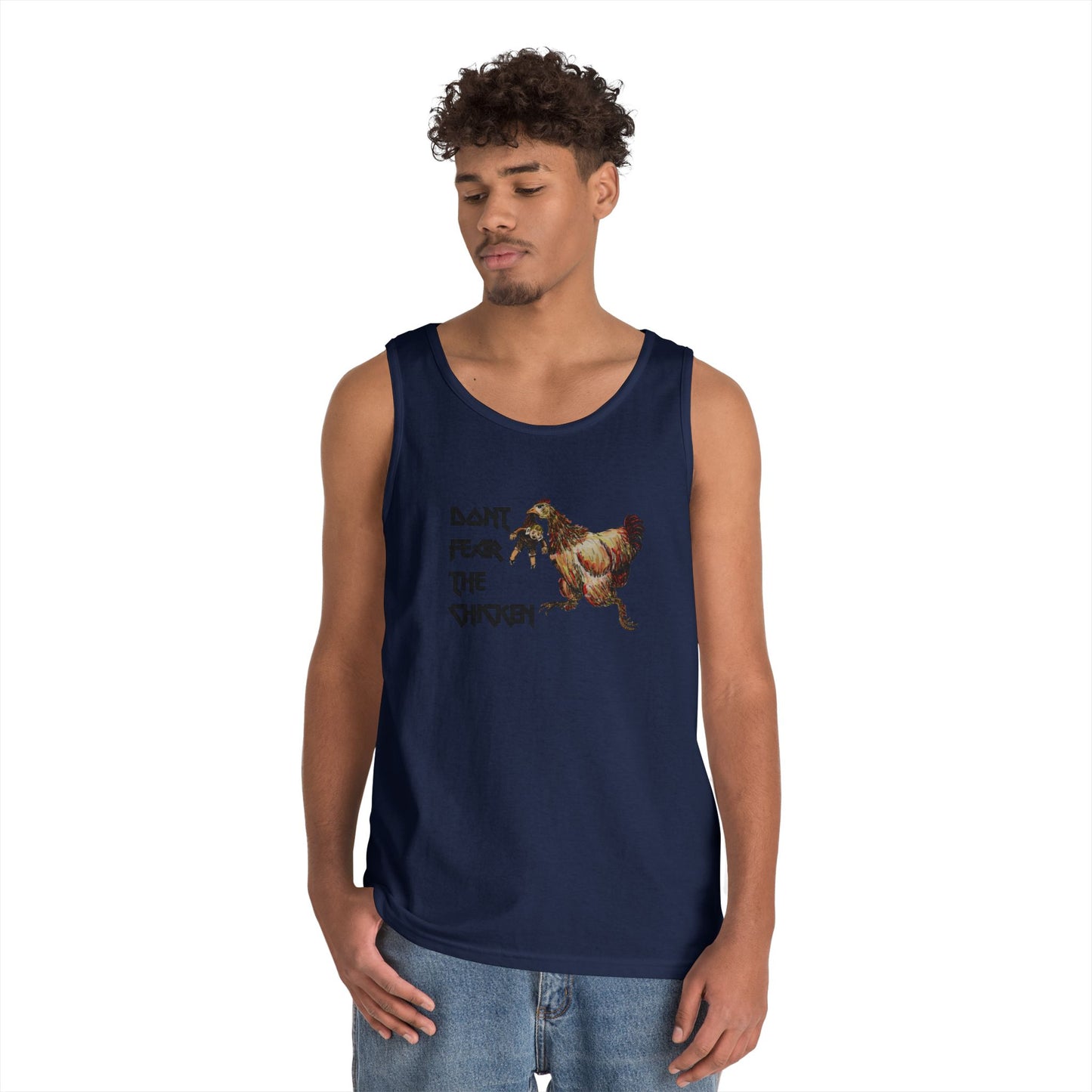 Don't Fear the Chicken Unisex Heavy Cotton Tank Top