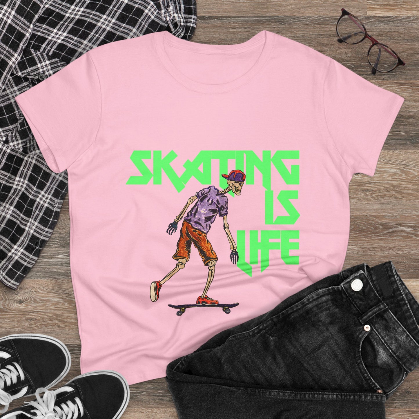 Skating is Life Women's Midweight Cotton Tee