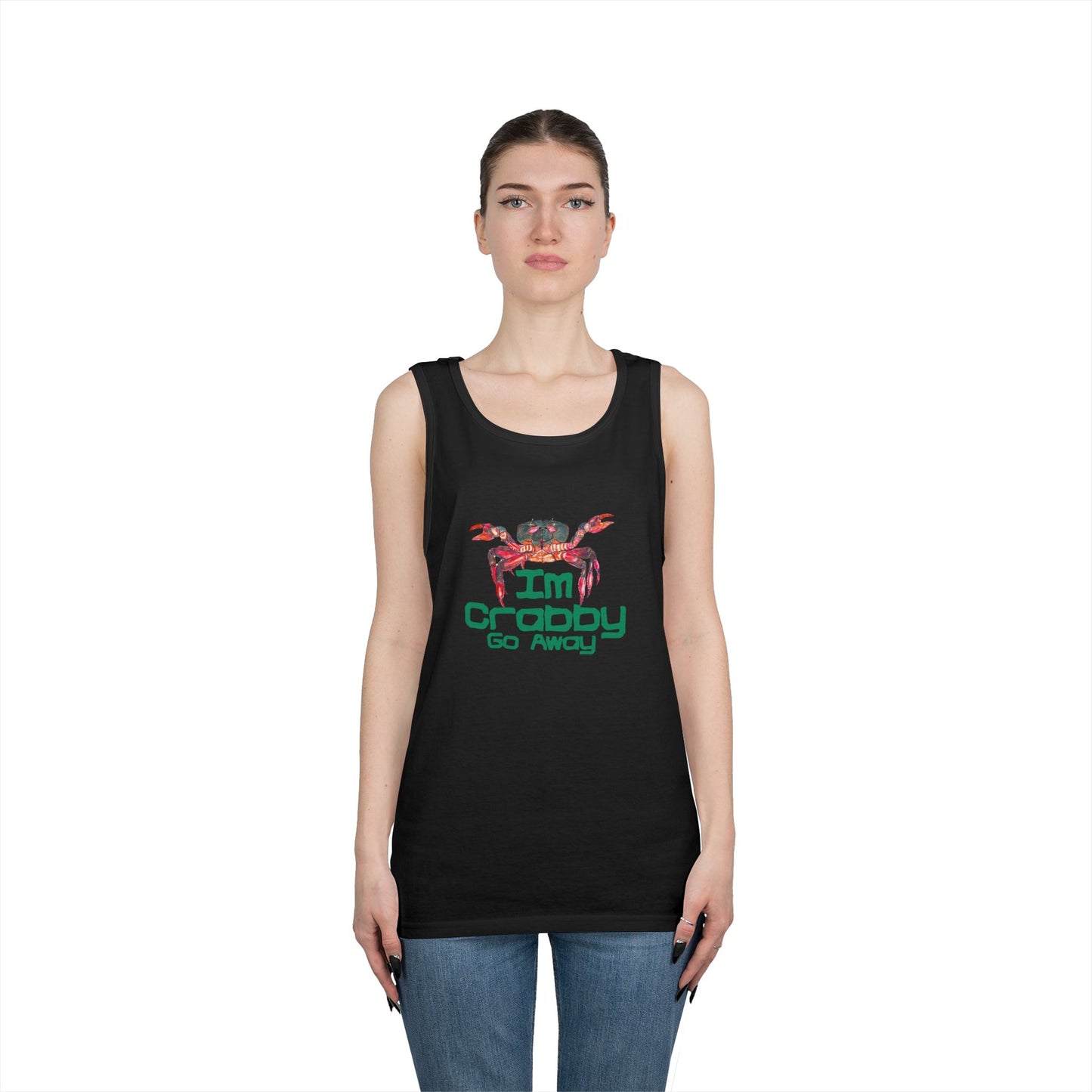 I'm Crabby Go Away Unisex Heavy Cotton Tank Top