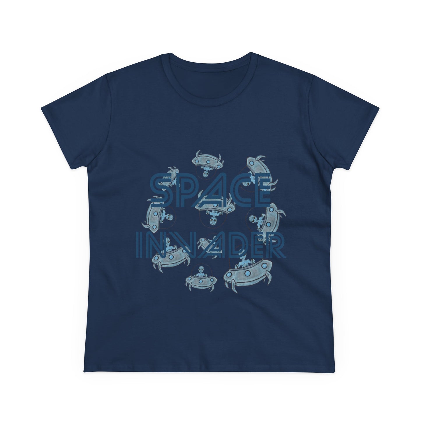 Space Invader Women's Midweight Cotton Tee