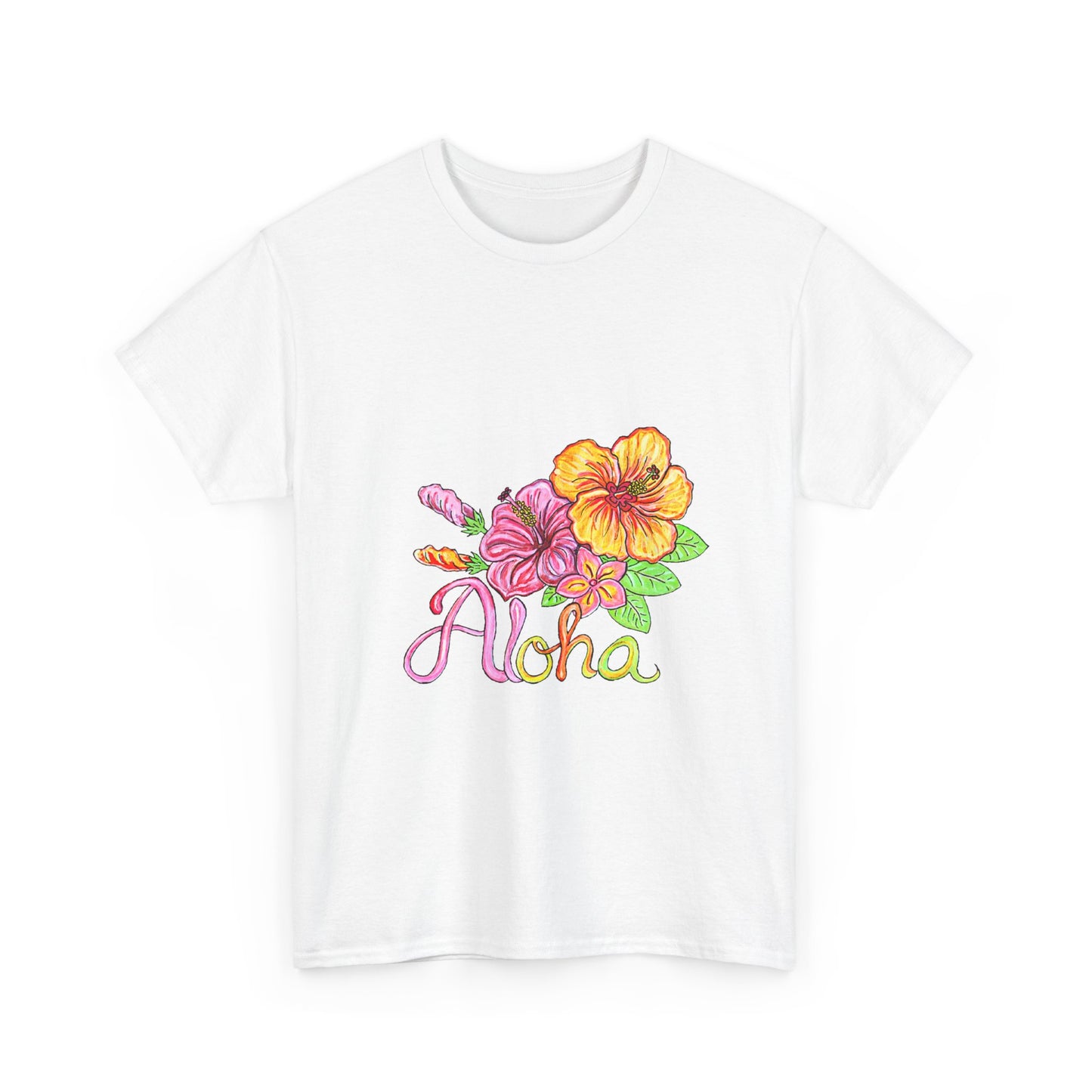 Aloha Flower Unisex Heavy Cotton Tee