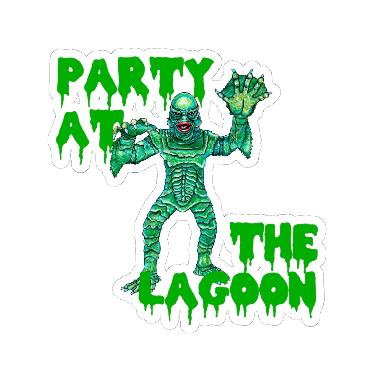 Party at the Lagoon Kiss-Cut Stickers