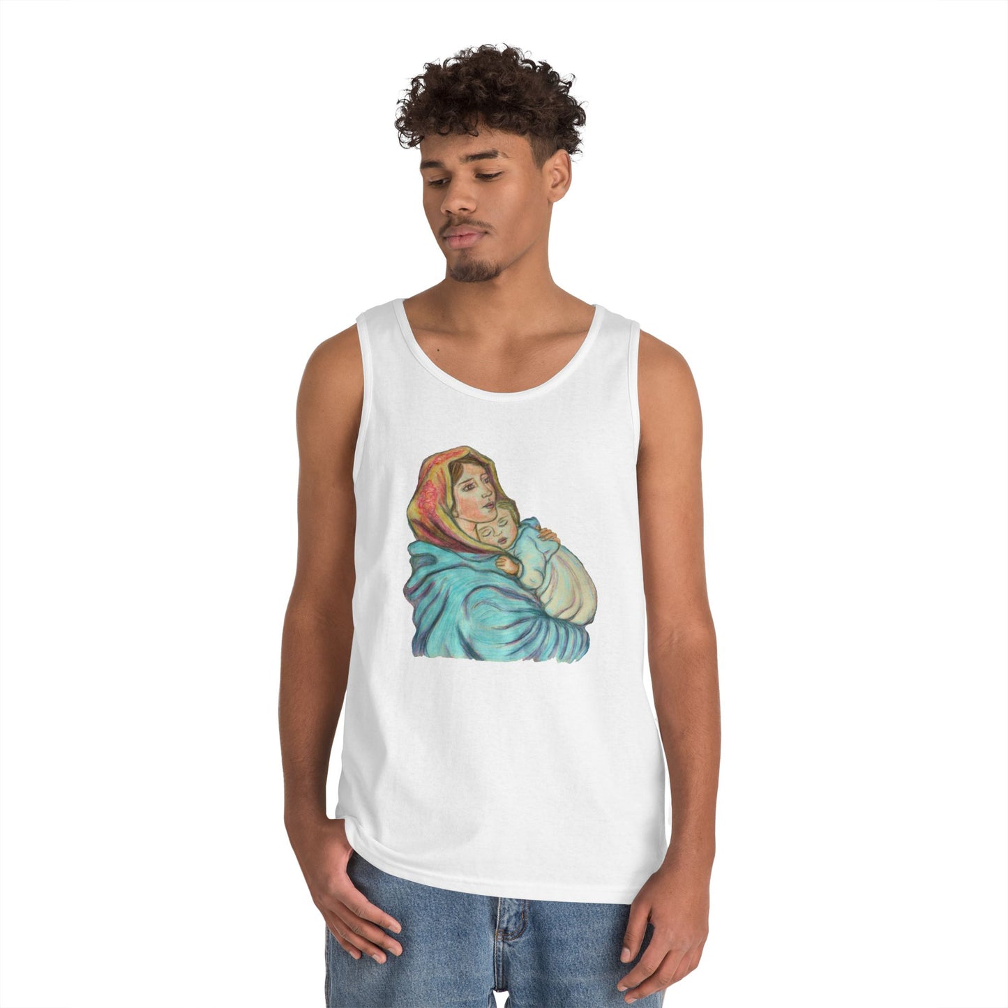 Mother and Child Unisex Heavy Cotton Tank Top