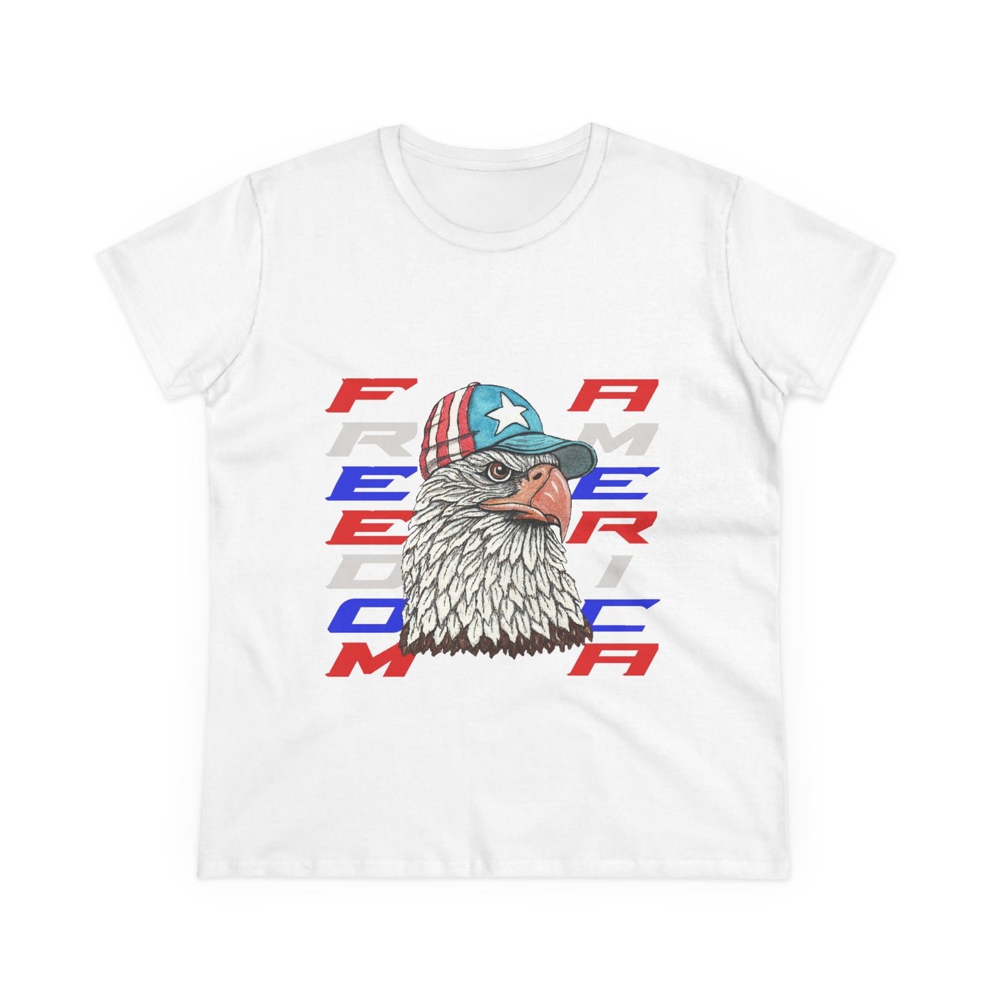 Freedom America Women's Midweight Cotton Tee