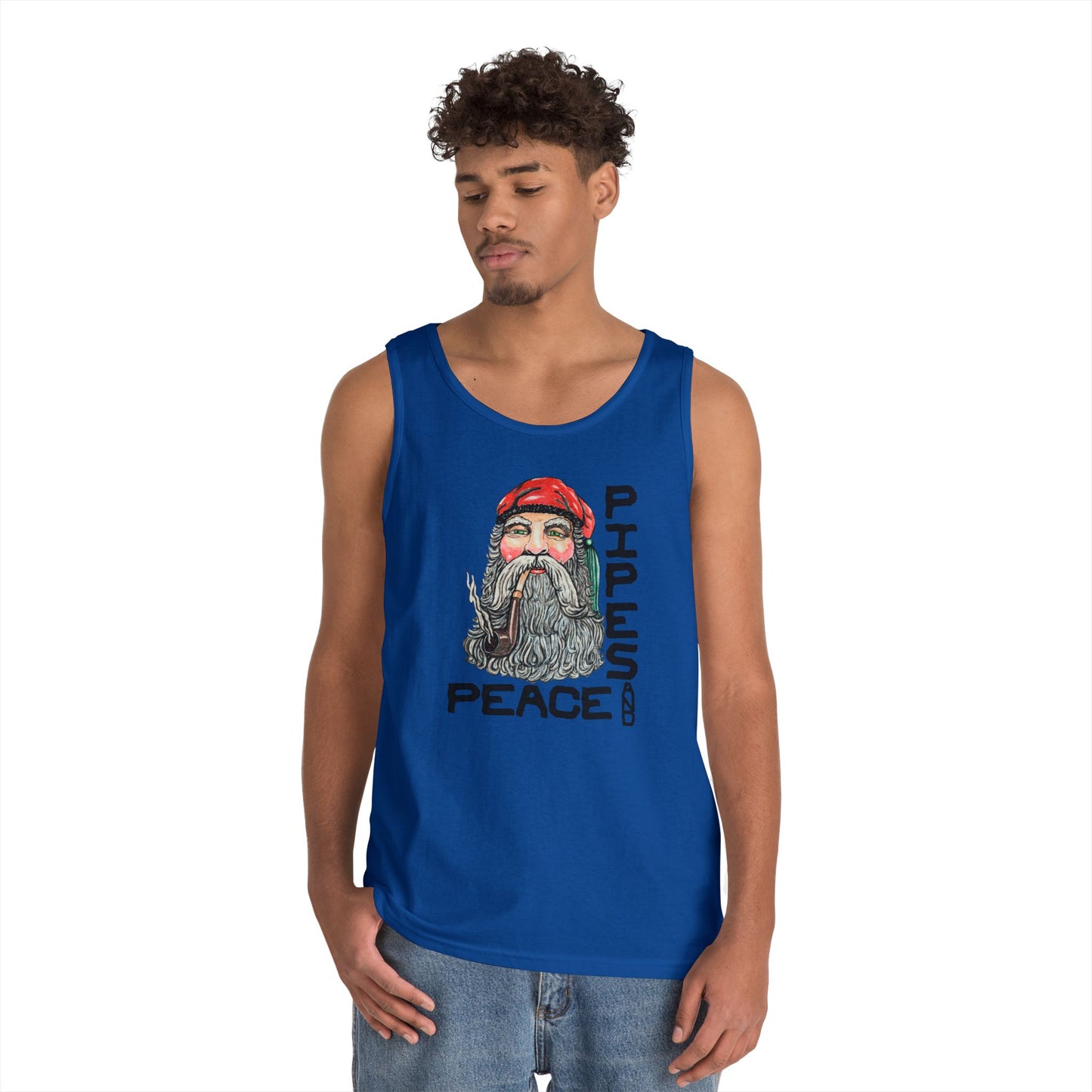 Pipes and Peace Unisex Heavy Cotton Tank Top