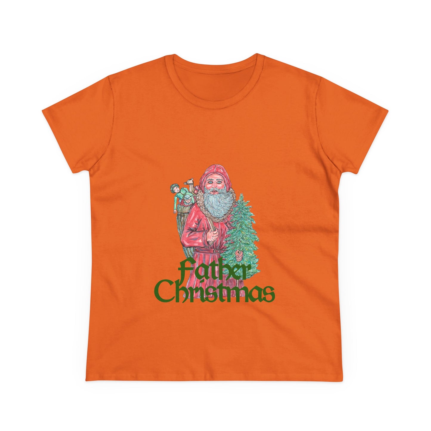 Father Christmas Women's Midweight Cotton Tee